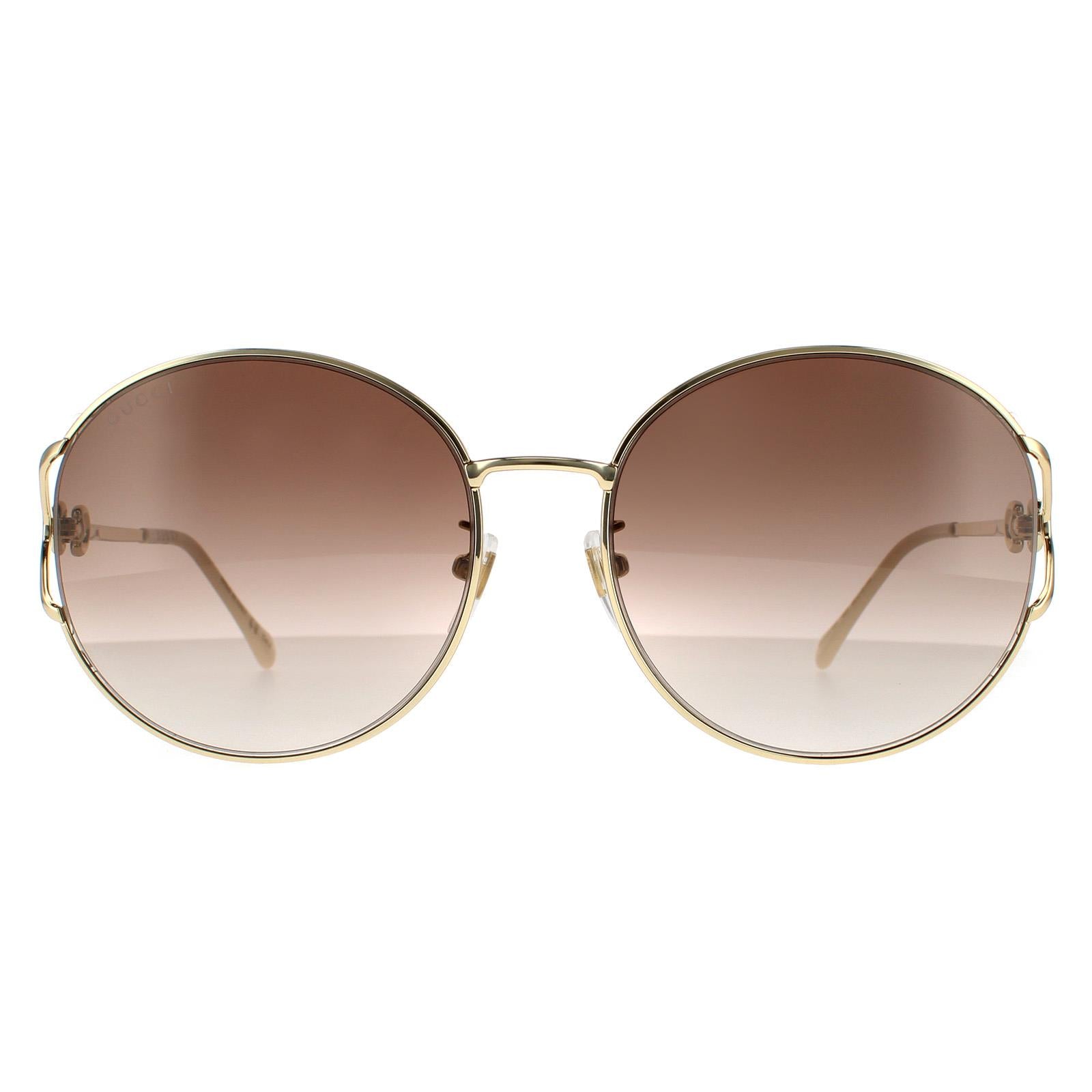 Gucci GG1017SK Womens Gold Sunglasses