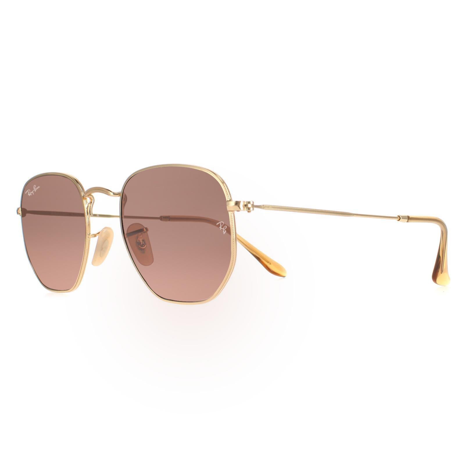 Ray-Ban Hexagonal RB3548N Unisex Gold Sunglasses