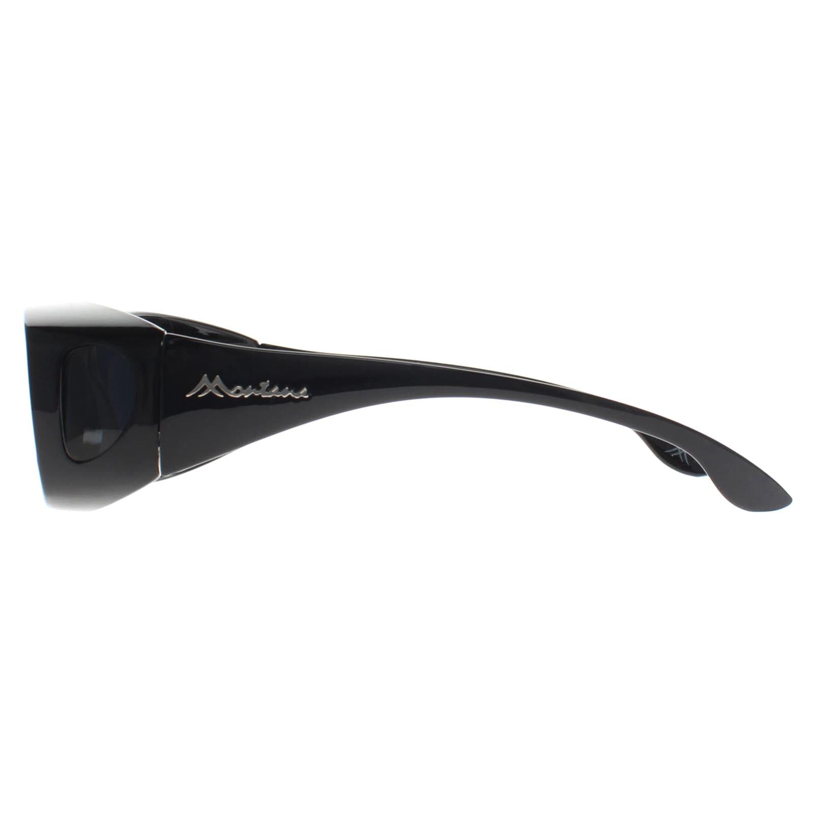 Montana FO2 Fitover Unisex Black Sunglasses