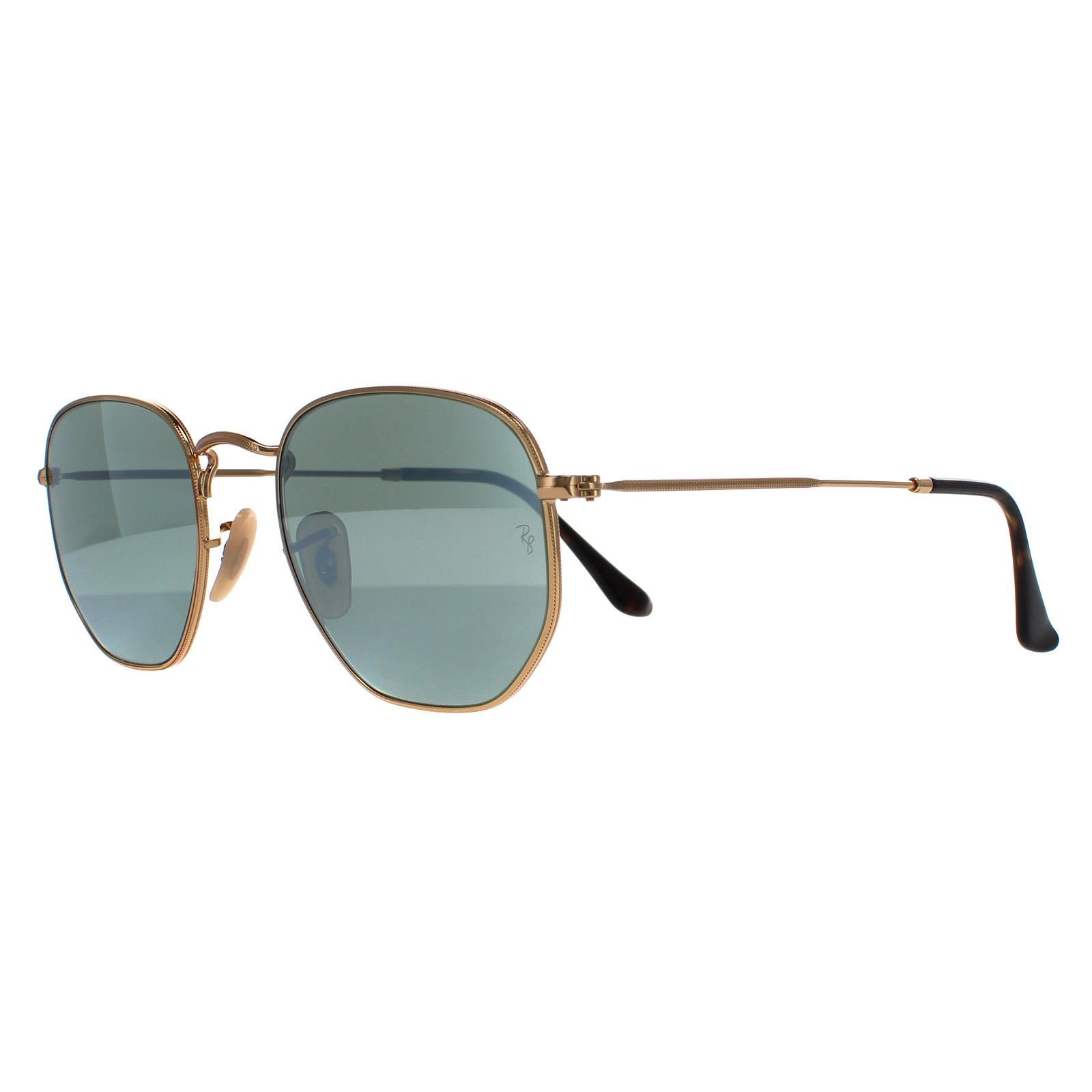 Ray-Ban Hexagonal 3548N Mens Gold Sunglasses