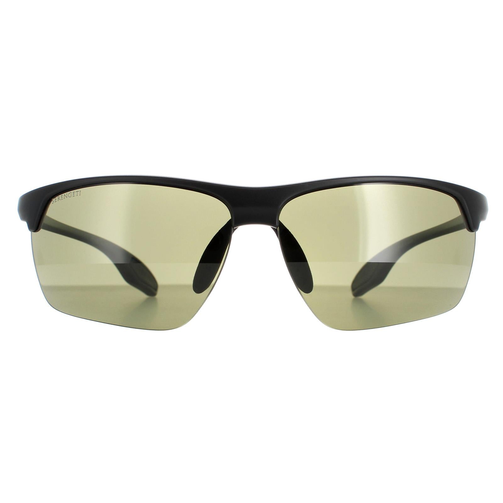Serengeti Linosa Mens Black Sunglasses