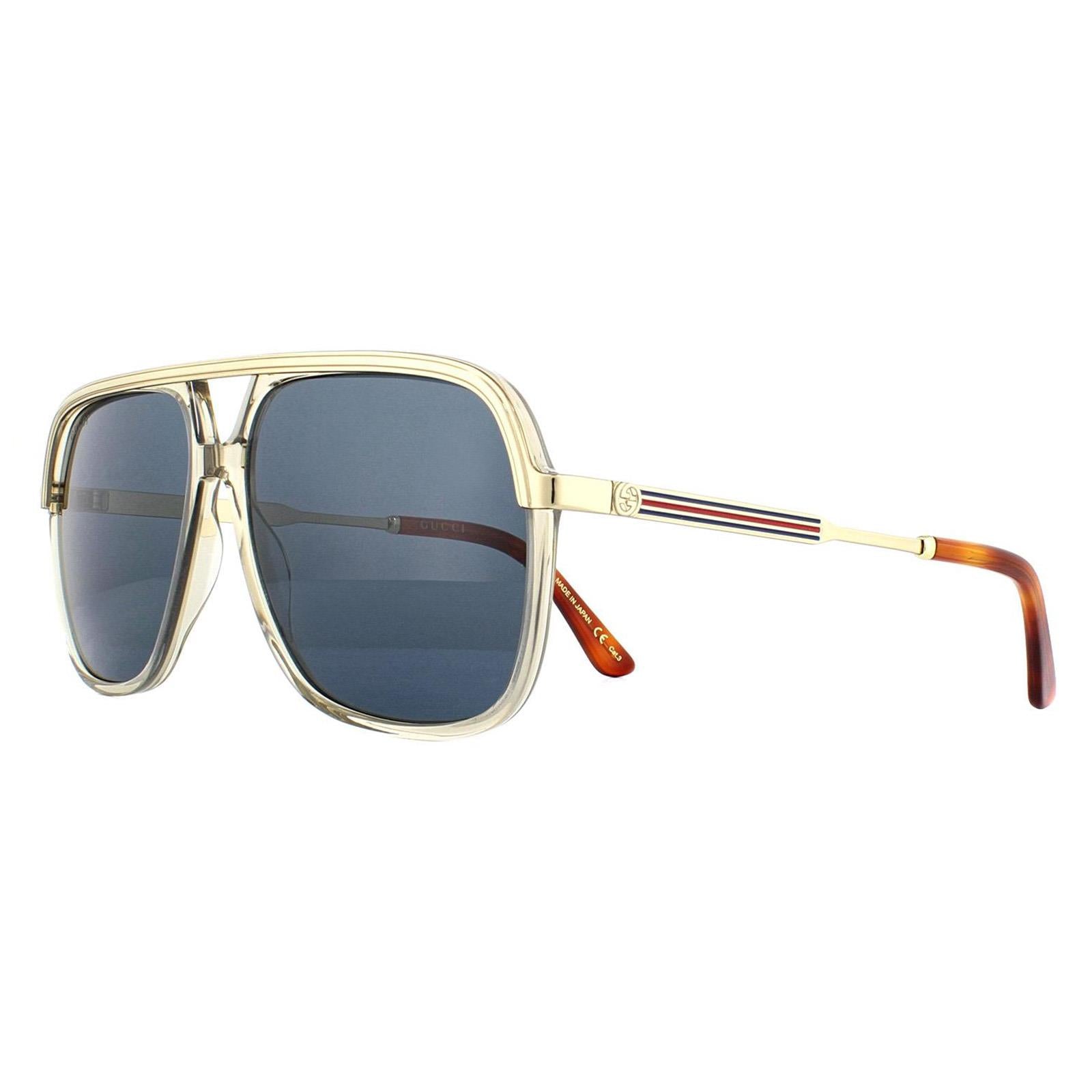 Gucci GG0200S Mens Gold Sunglasses