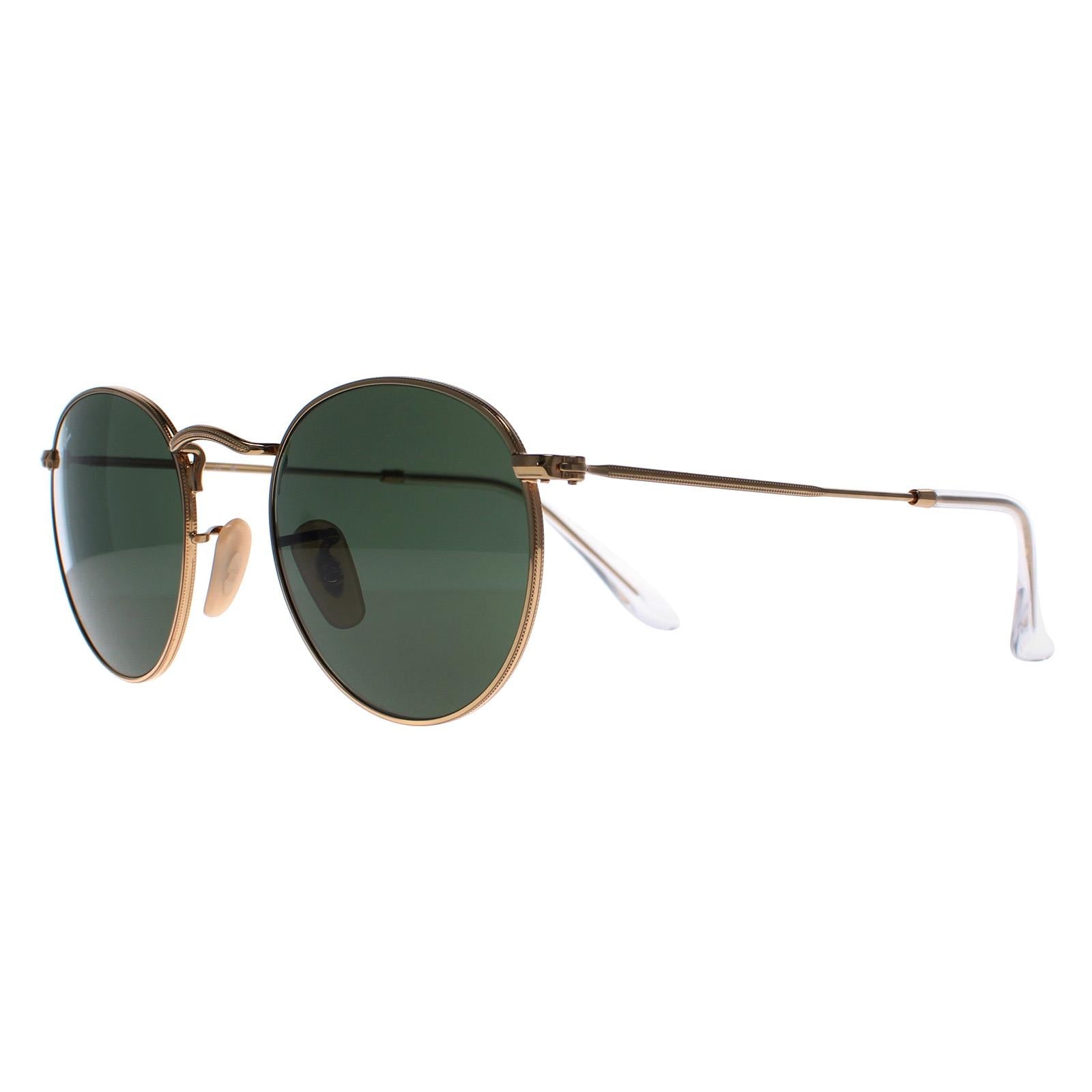 Ray-Ban Round Metal 3447 Unisex Gold Sunglasses
