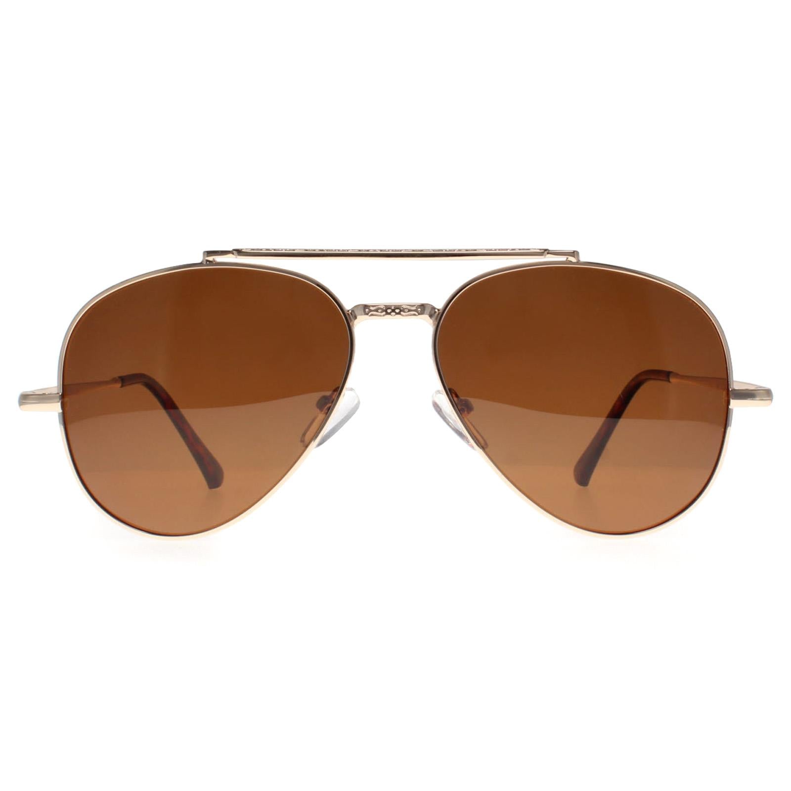 Montana MP185 Unisex Gold Sunglasses