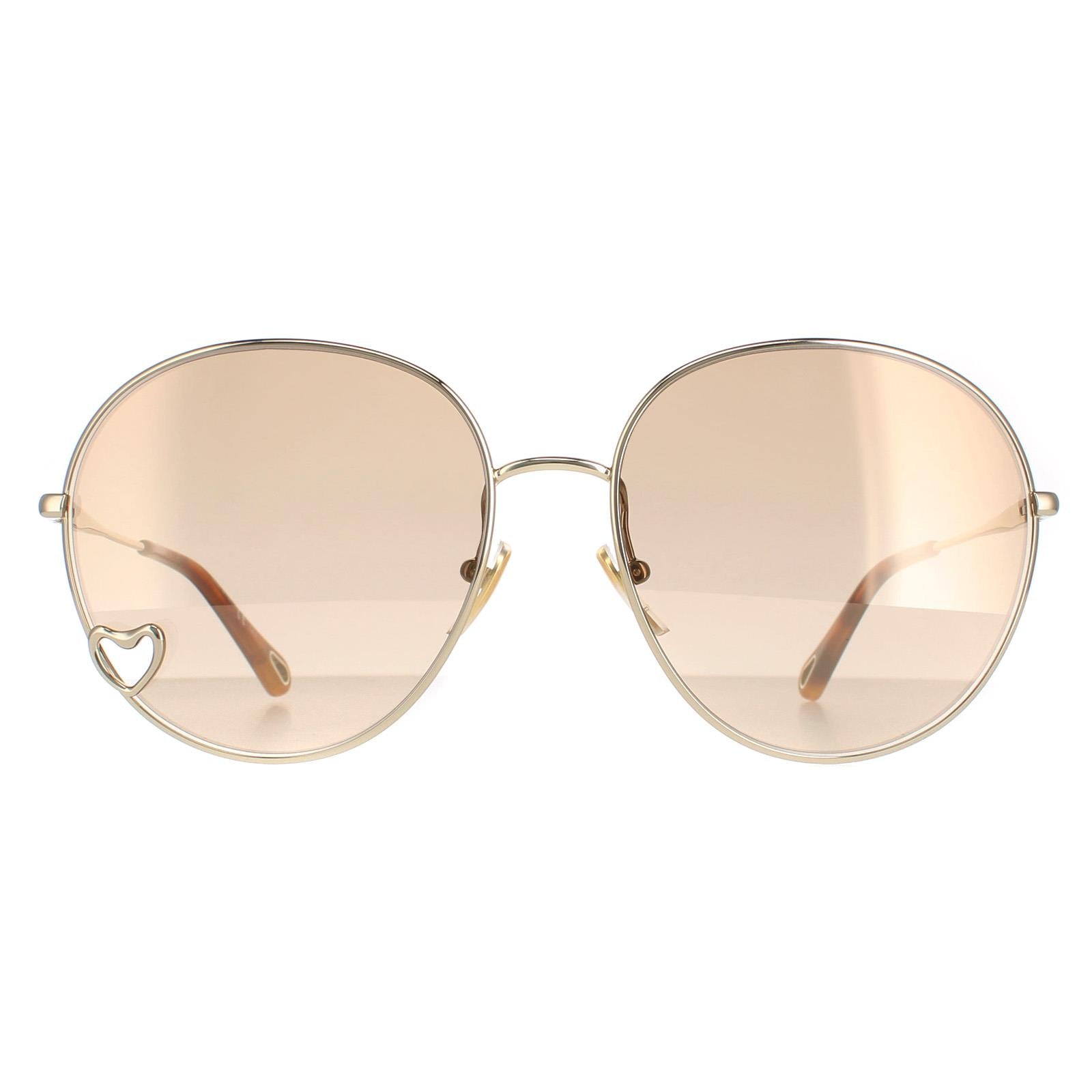 Chloe CH0027S Womens Gold Sunglasses