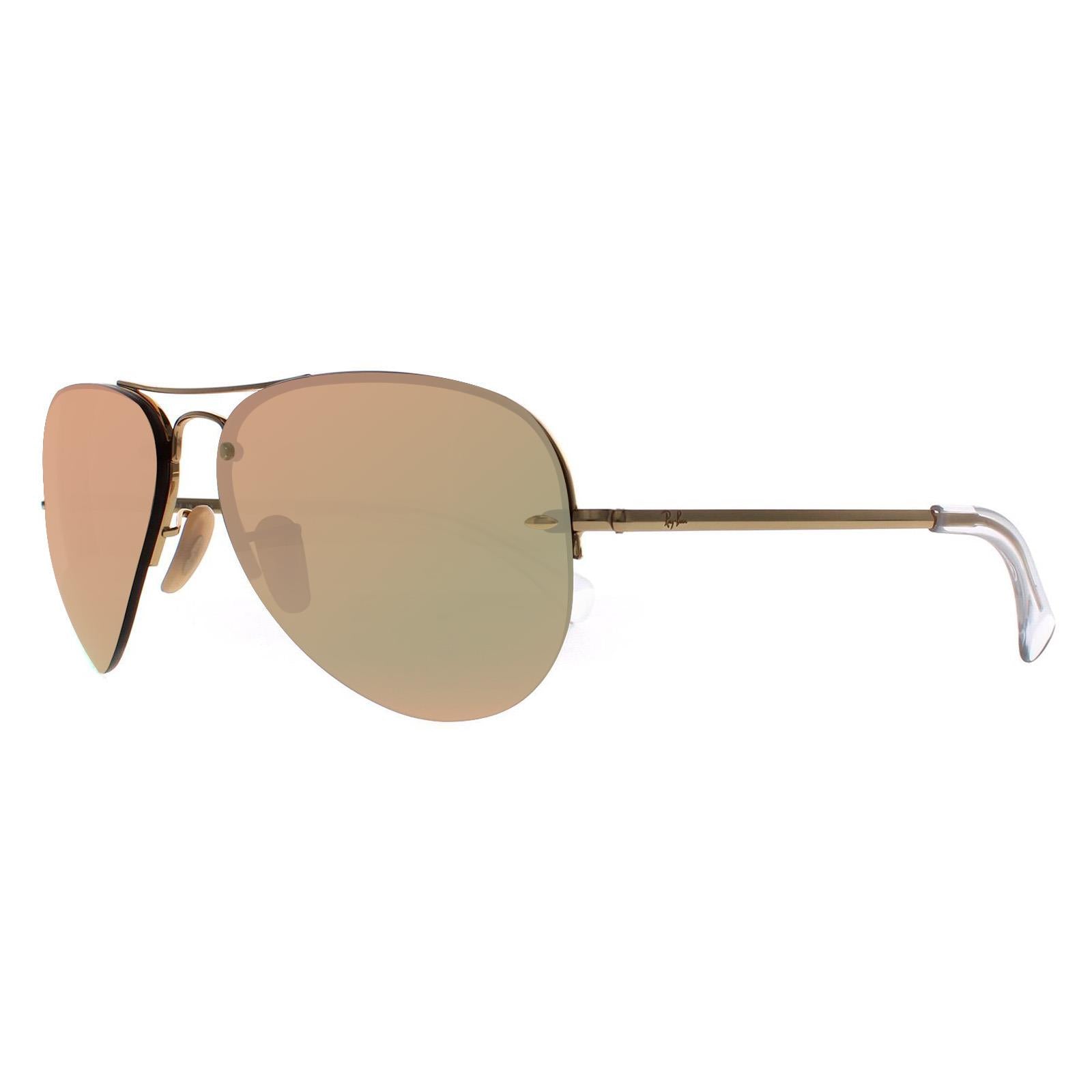 Ray-Ban 3449 Mens Gold Sunglasses