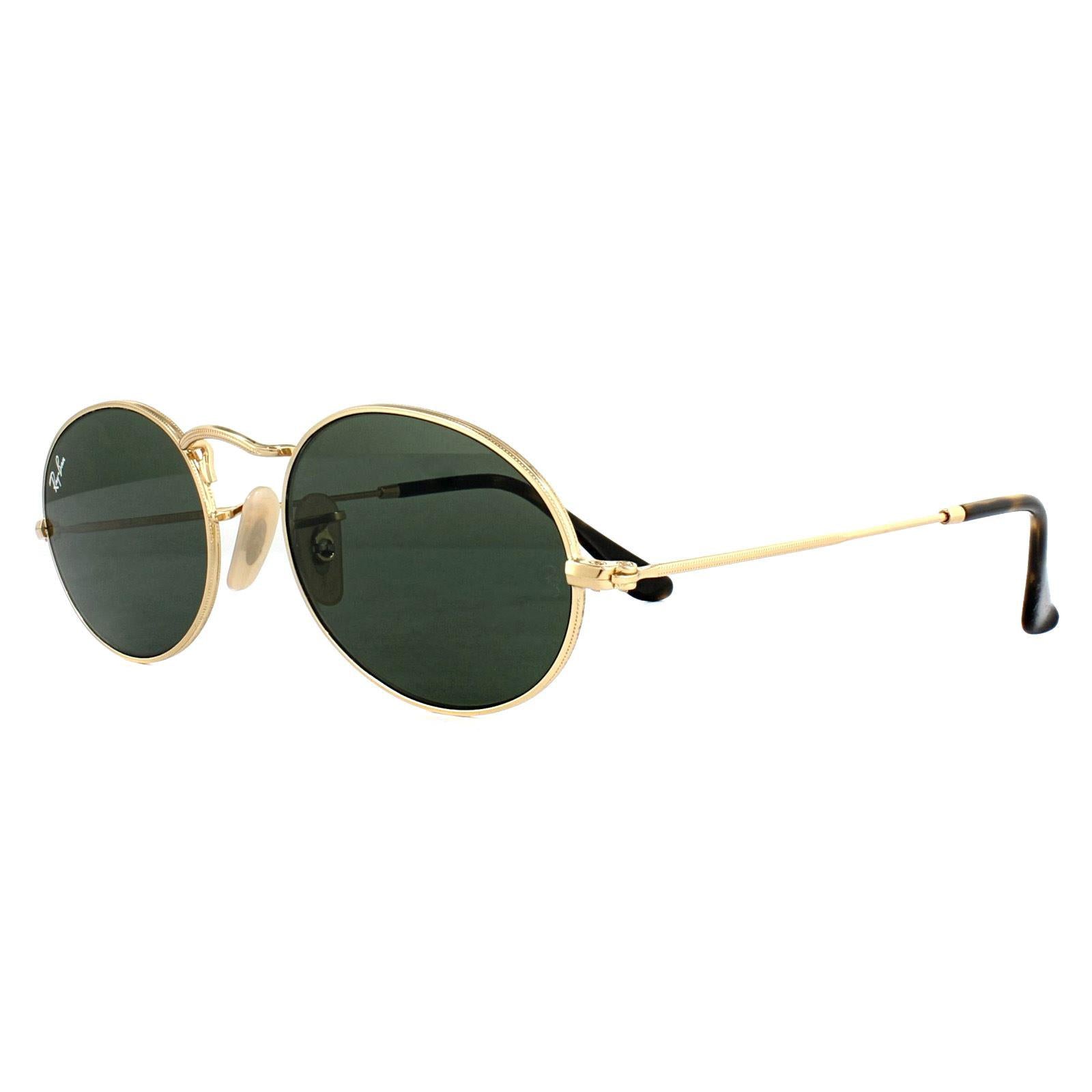 Ray-Ban Oval 3547N  Gold Sunglasses