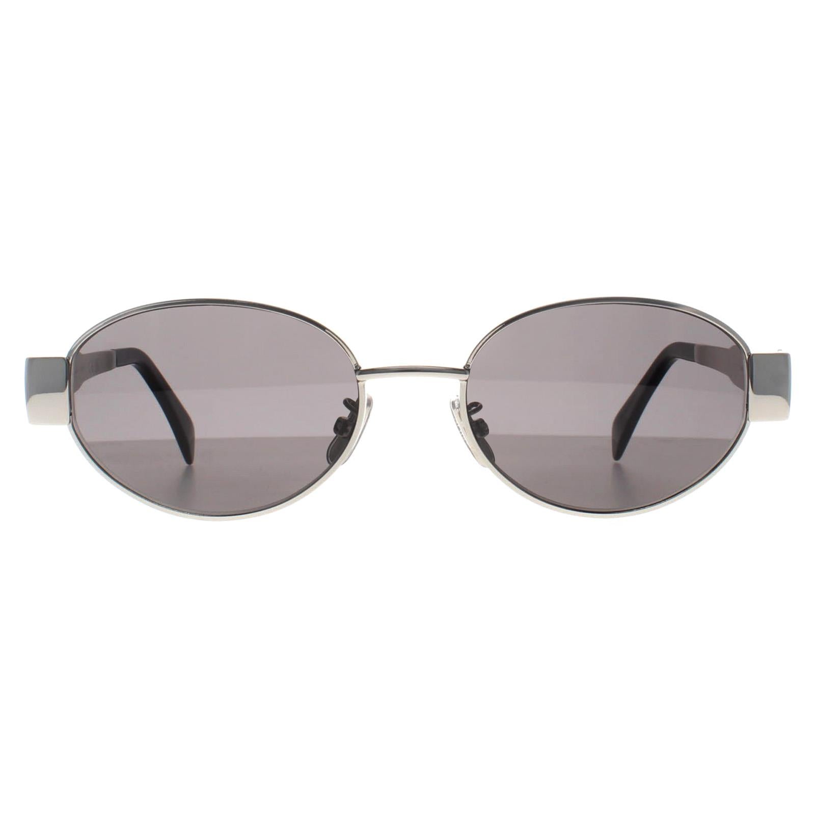 Celine Metal Triomphe CL40235U Womens Silver Sunglasses