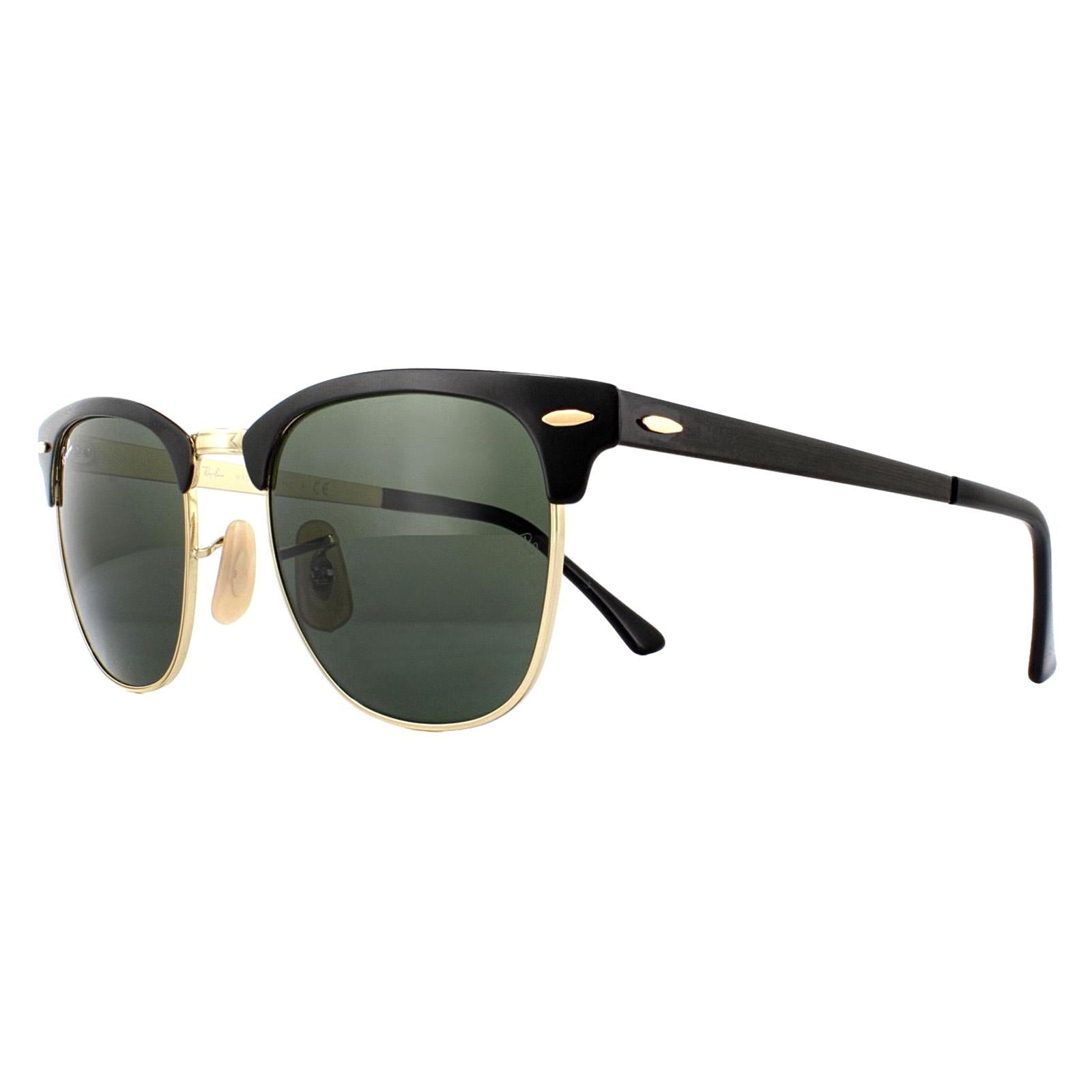 Ray-Ban Clubmaster Metal RB3716 Unisex Gold Sunglasses