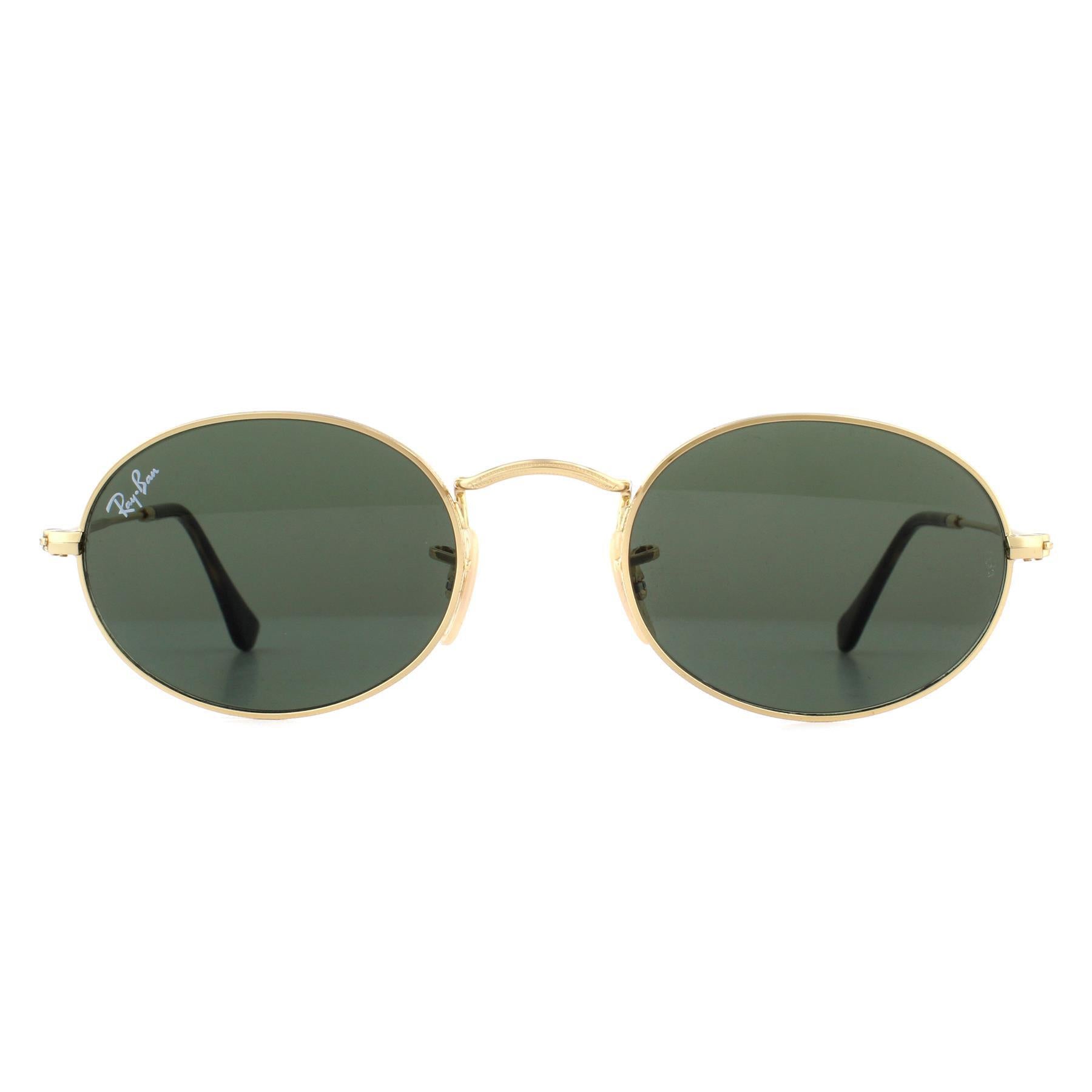 Ray-Ban Oval 3547N  Gold Sunglasses