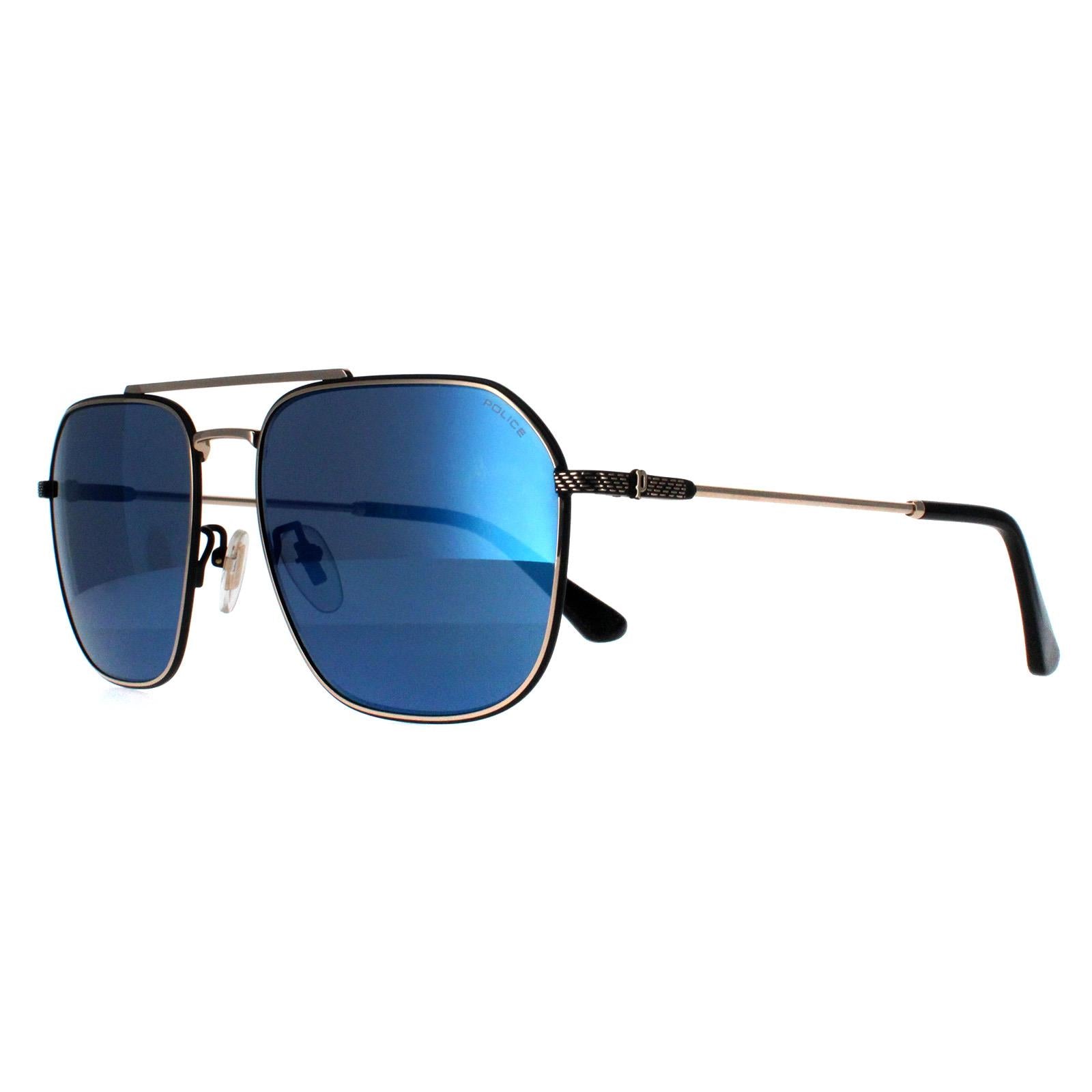 Police SPLF64 Octane 1 Mens Gold Sunglasses