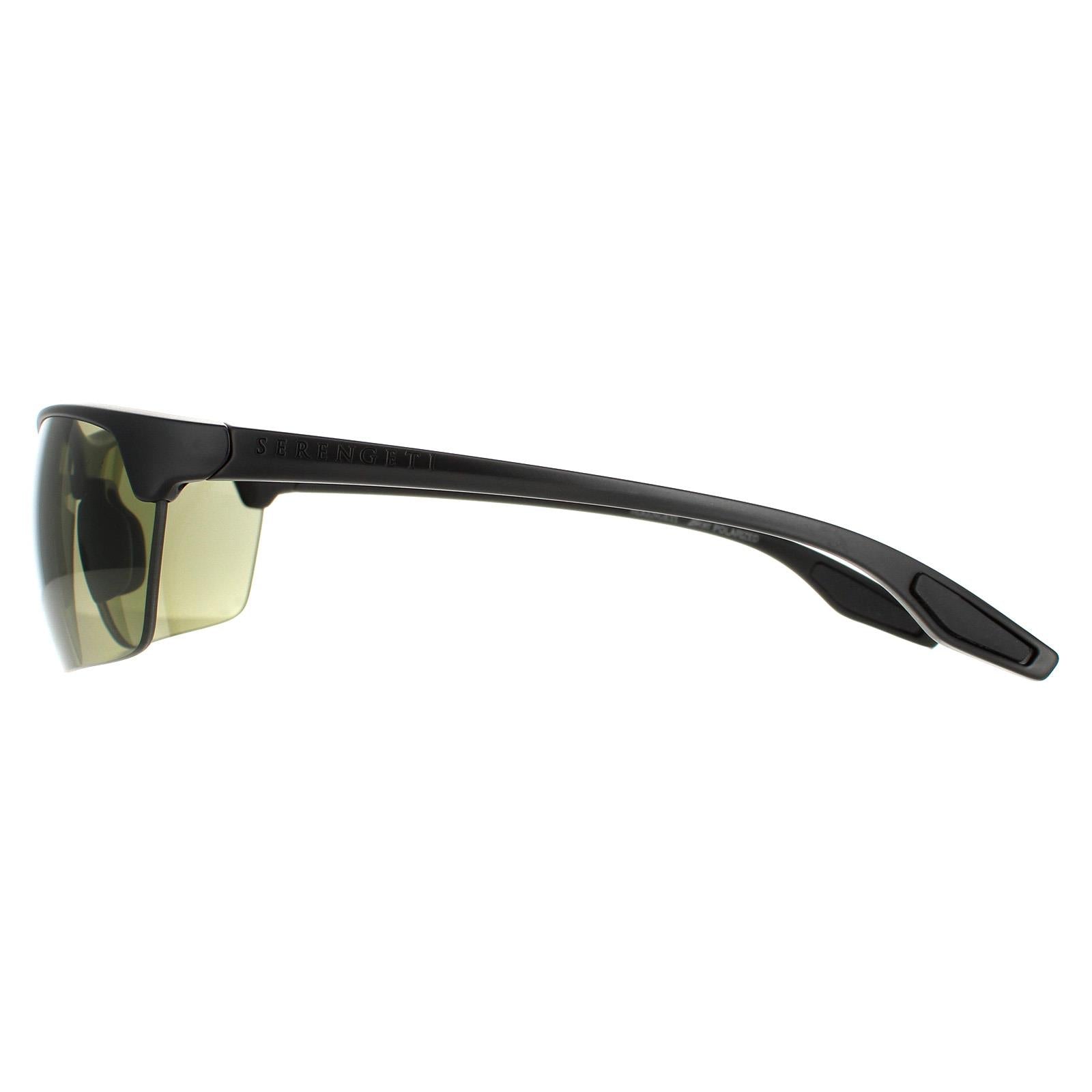 Serengeti Linosa Mens Black Sunglasses