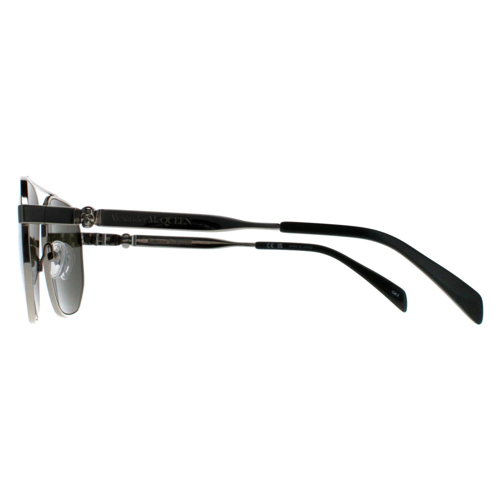 Alexander McQueen AM0458S Unisex Silver Sunglasses