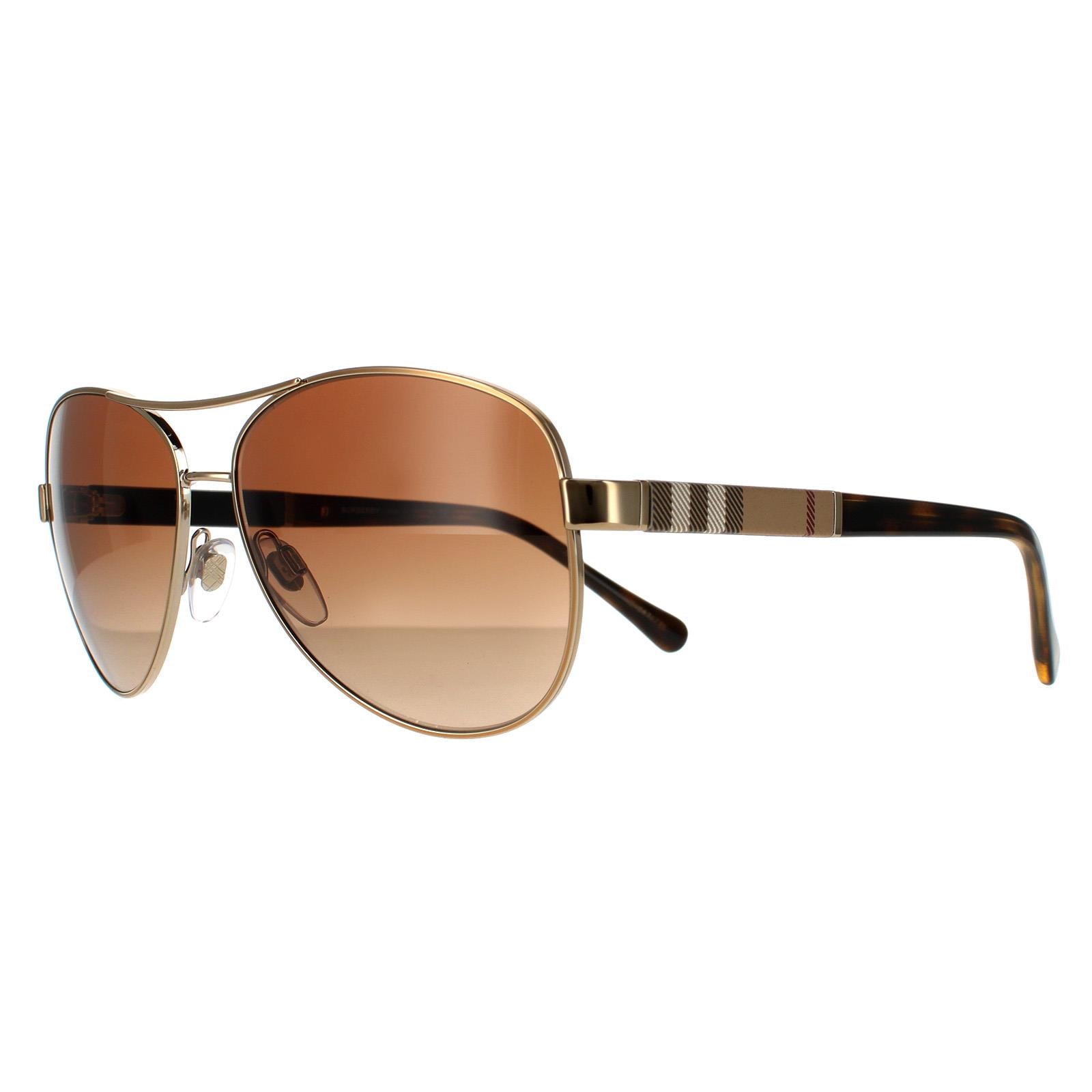 Burberry BE3080  Gold Sunglasses