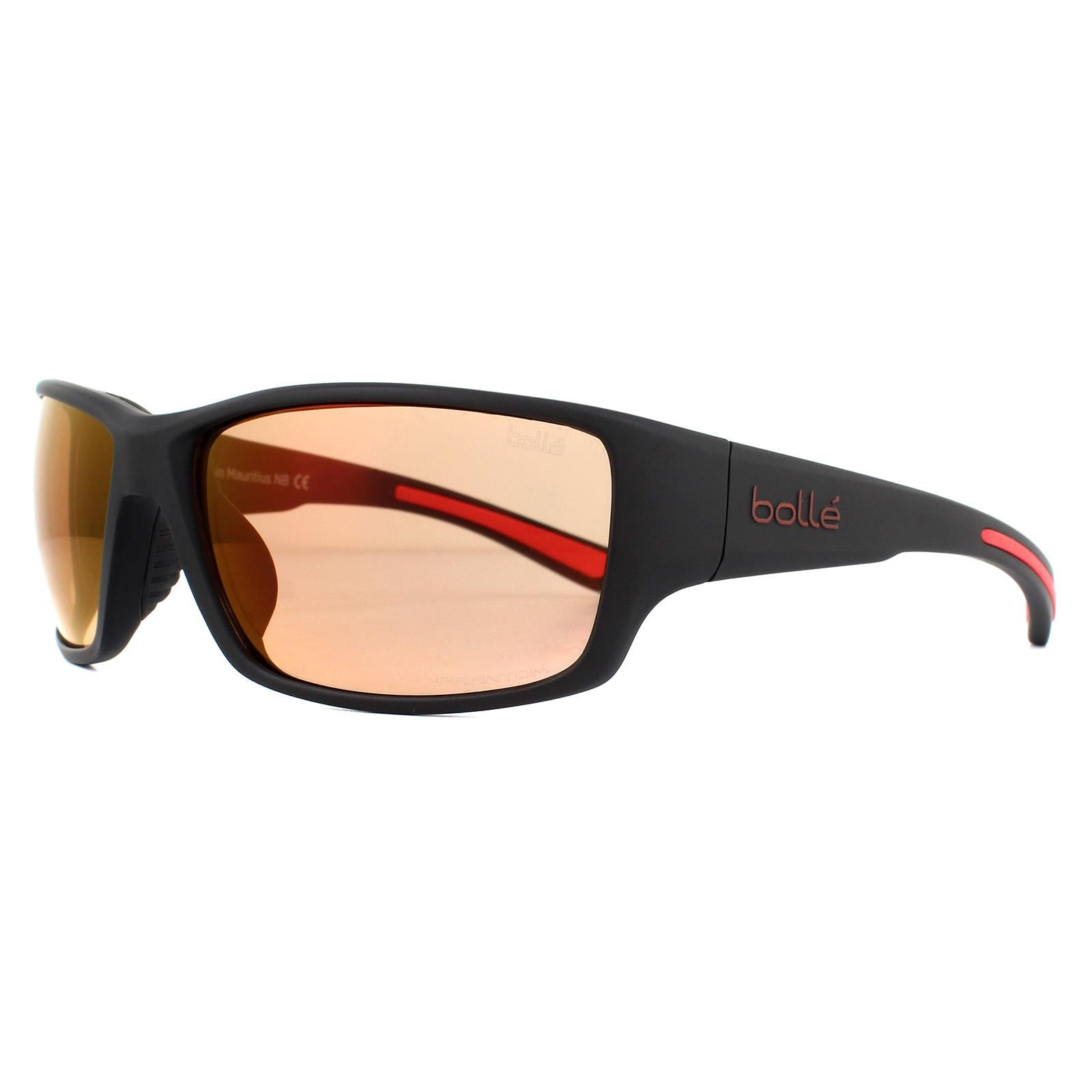 Bolle Kayman Mens Black Sunglasses