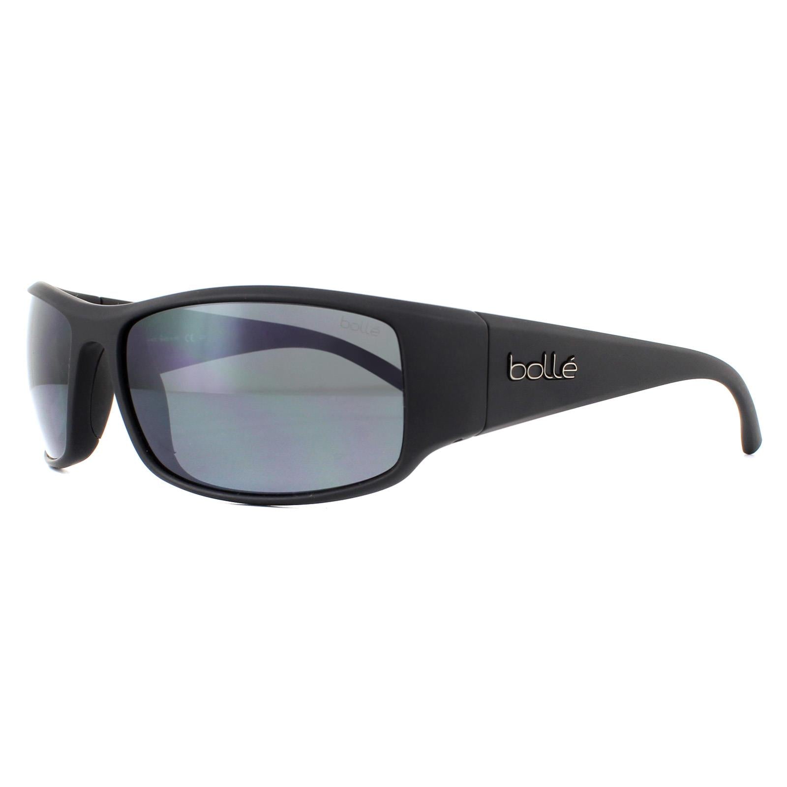 Bolle King Unisex Black Sunglasses