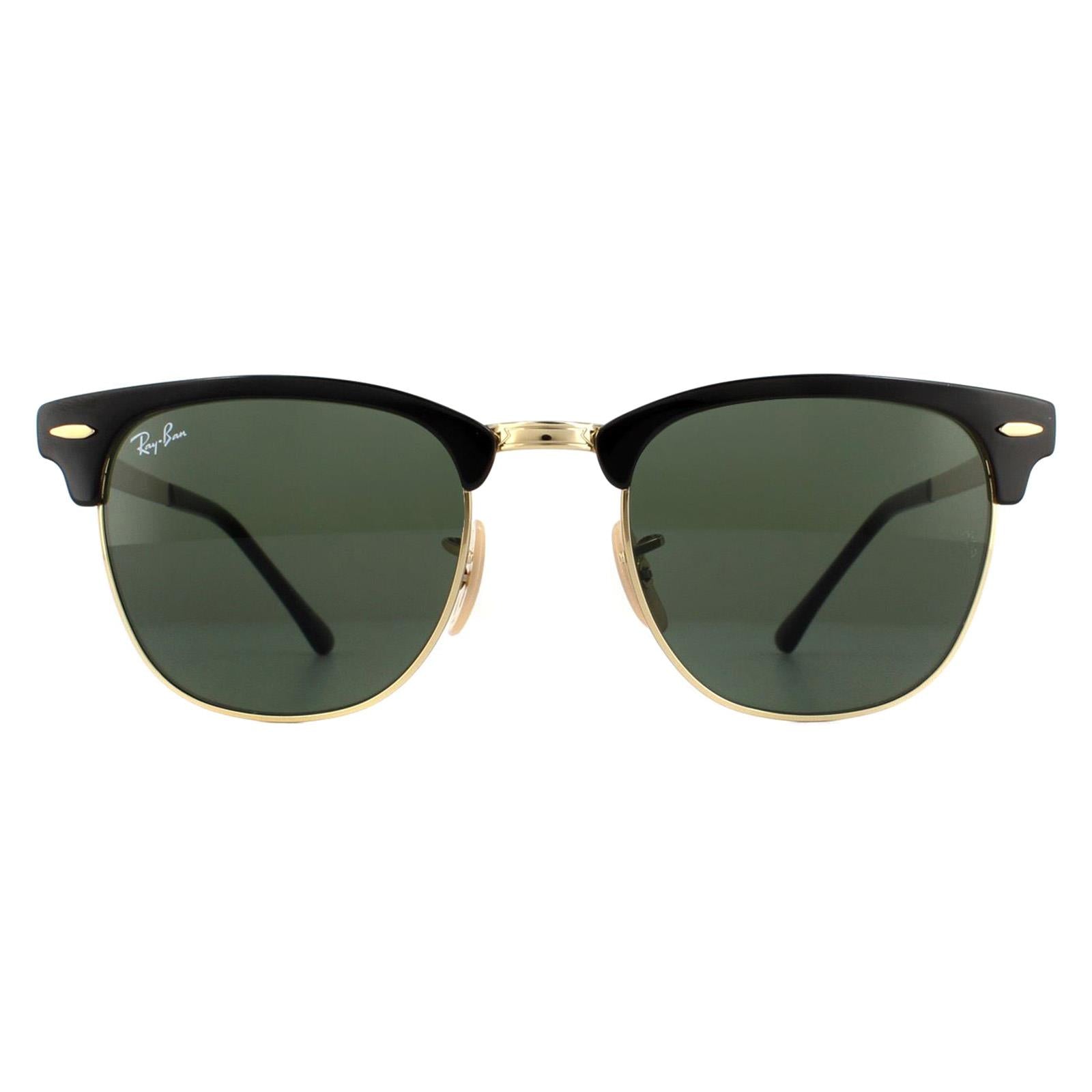 Ray-Ban Clubmaster Metal RB3716 Unisex Gold Sunglasses