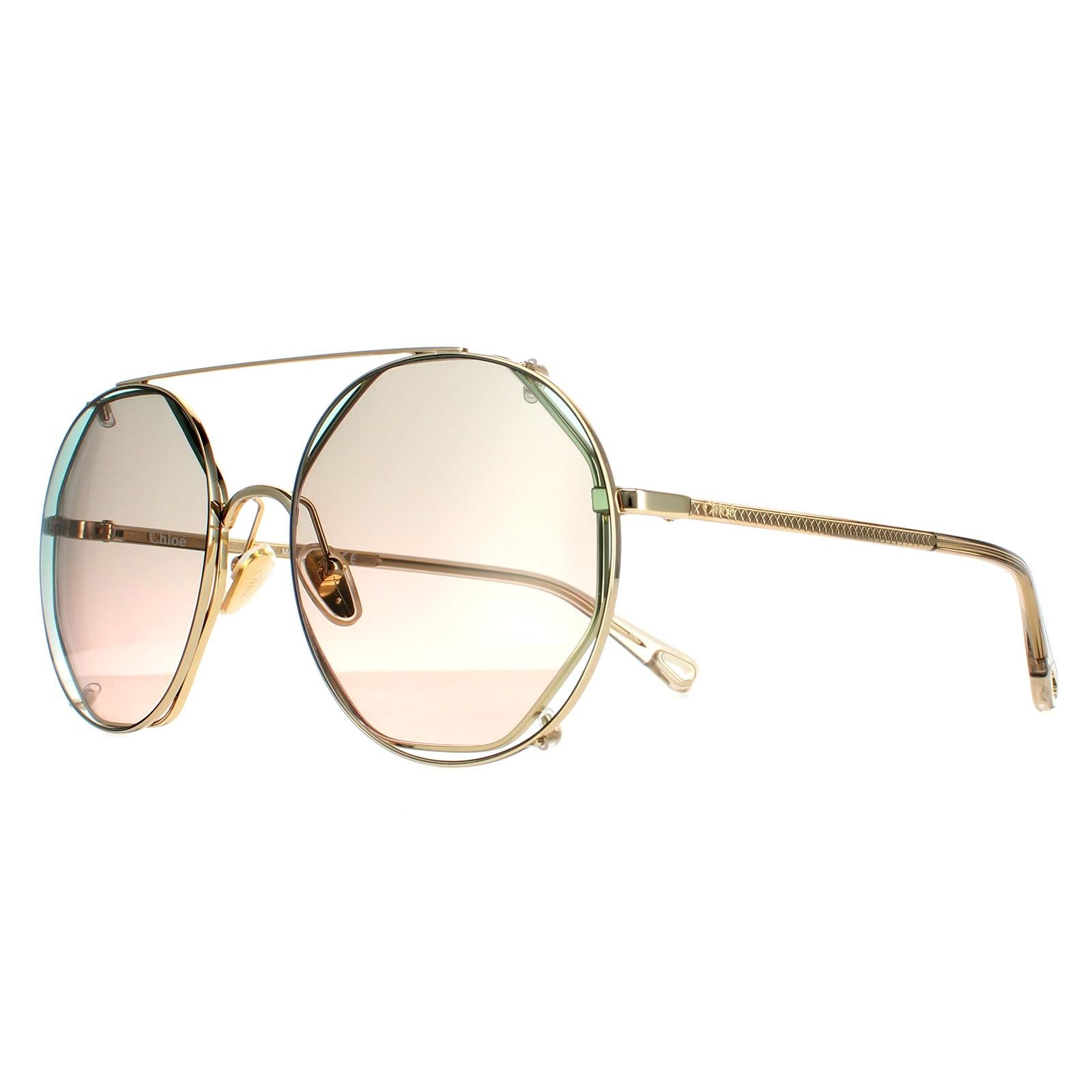 Chloe CH0041S Womens Gold Sunglasses
