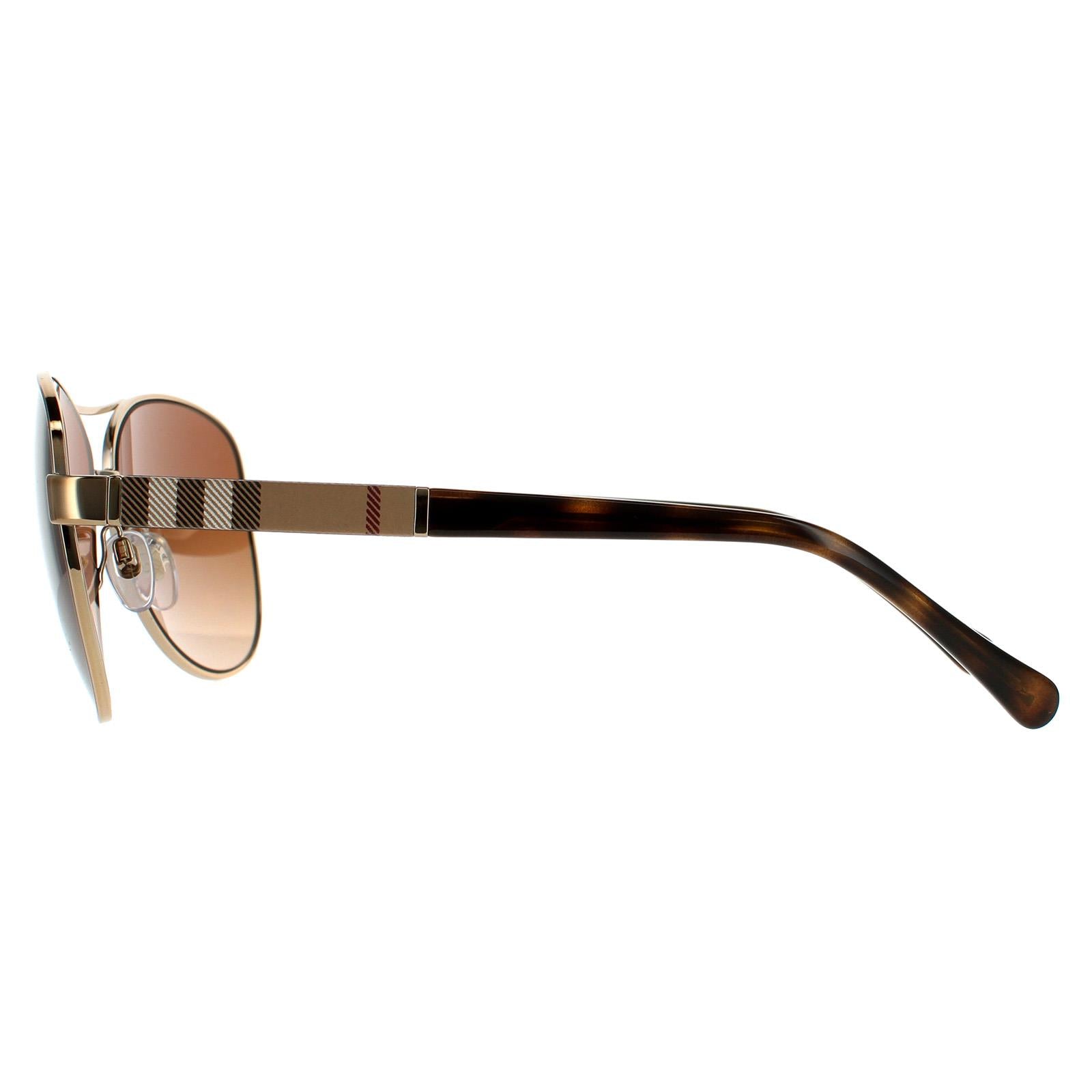 Burberry BE3080  Gold Sunglasses