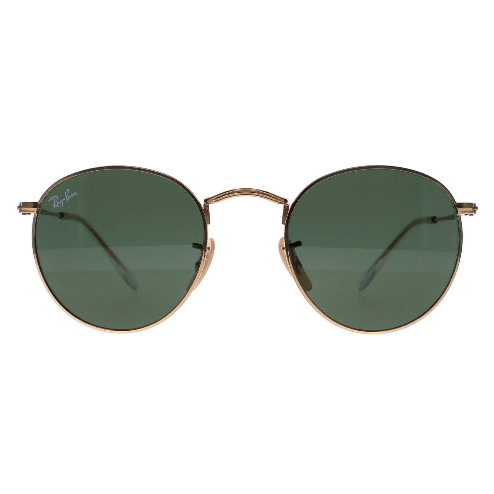 Ray-Ban Round Metal 3447 Unisex Gold Sunglasses