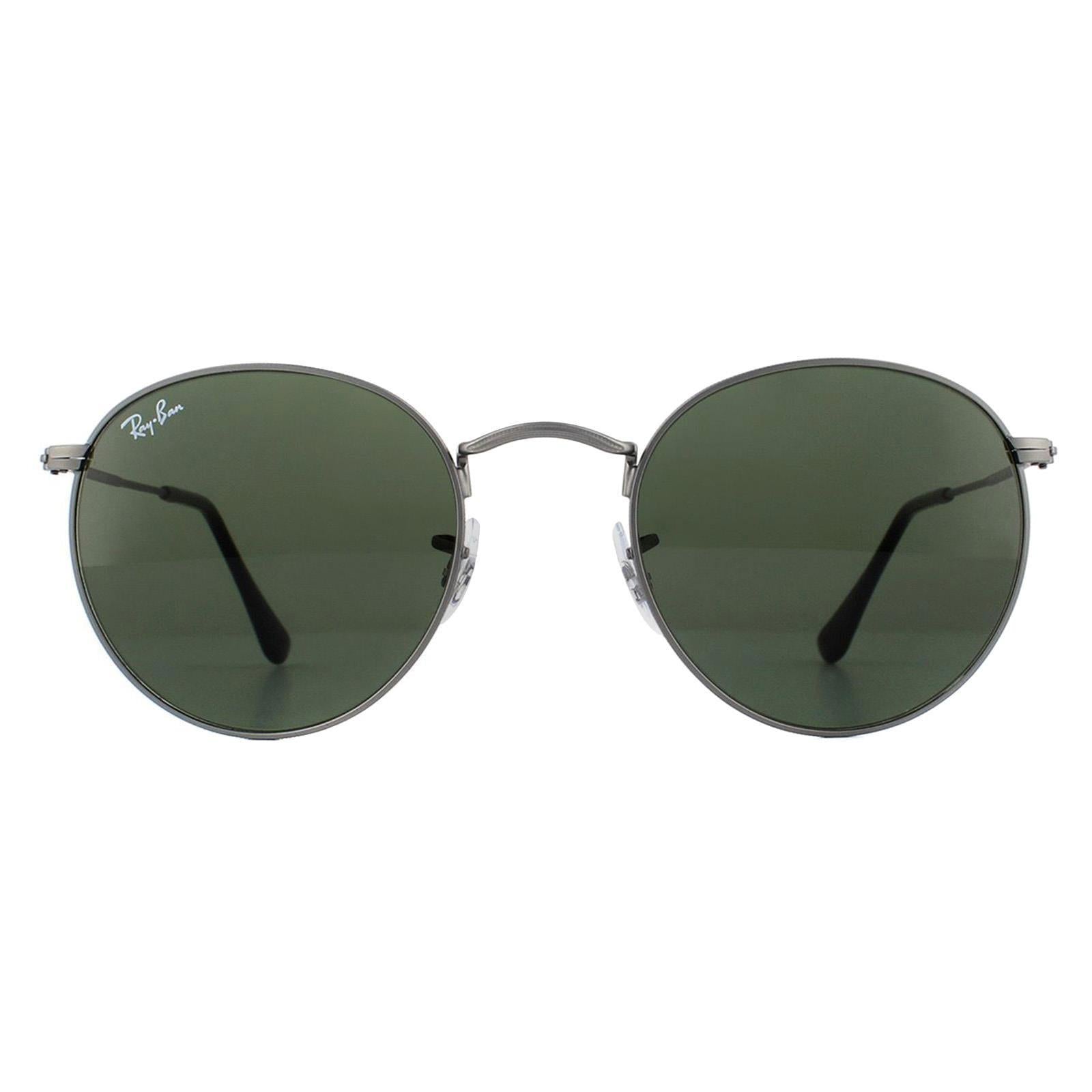 Ray-Ban Round Metal 3447 Unisex Gray Sunglasses