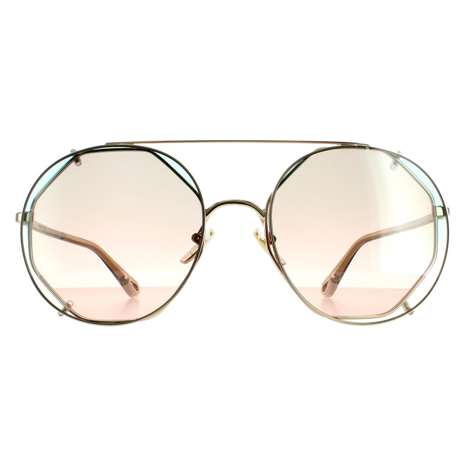 Chloe CH0041S Womens Gold Sunglasses
