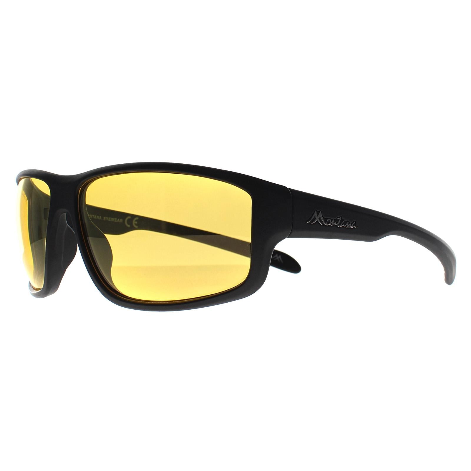 Montana SP313 Unisex Black Sunglasses