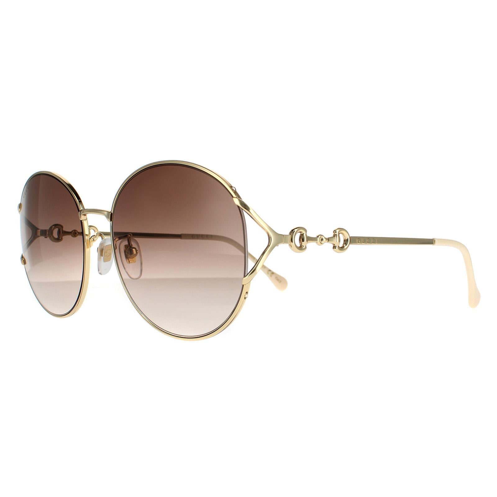 Gucci GG1017SK Womens Gold Sunglasses