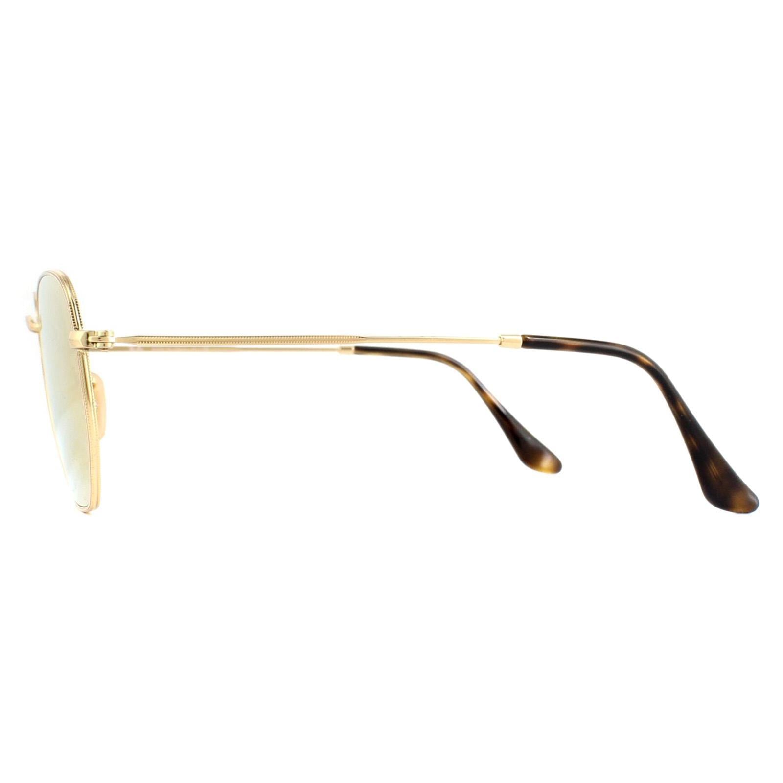 Ray-Ban RB3548N Hexagonal Unisex Gold Sunglasses