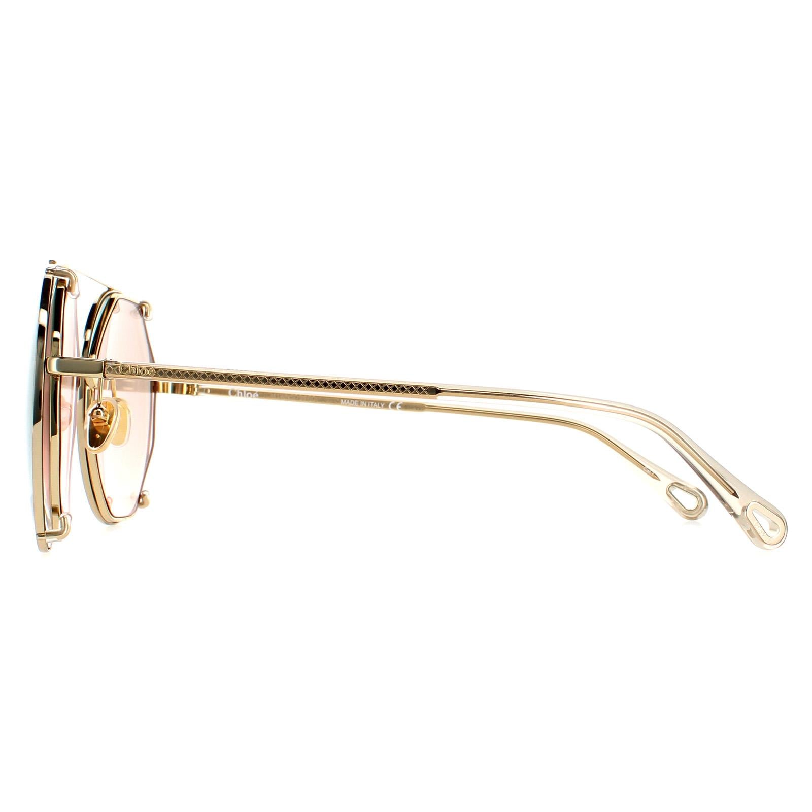 Chloe CH0041S Womens Gold Sunglasses