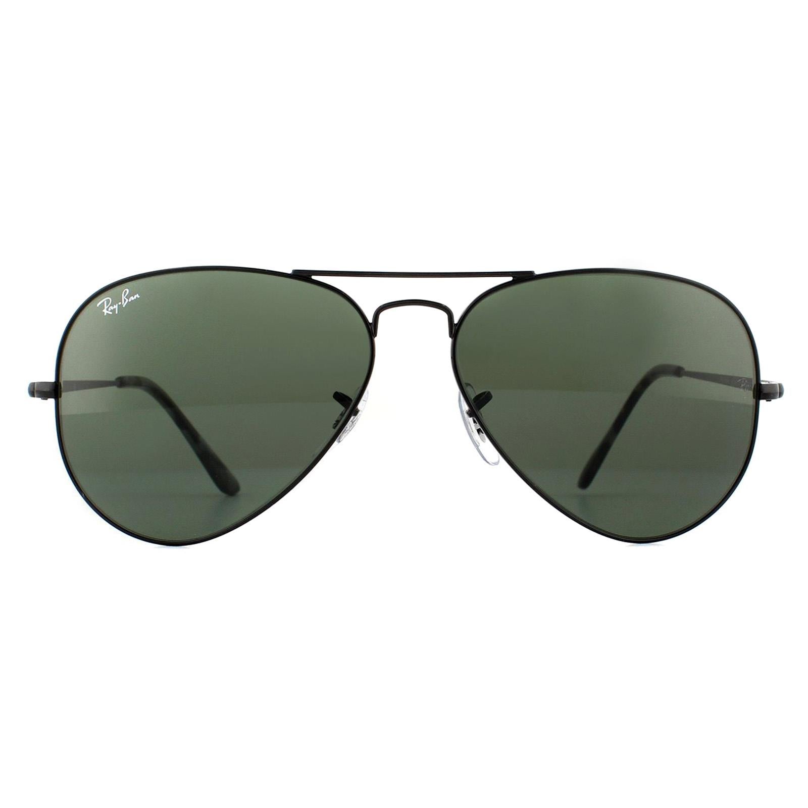 Ray-Ban Aviator Metal II RB3689 Unisex Erwachsene Black Sunglasses