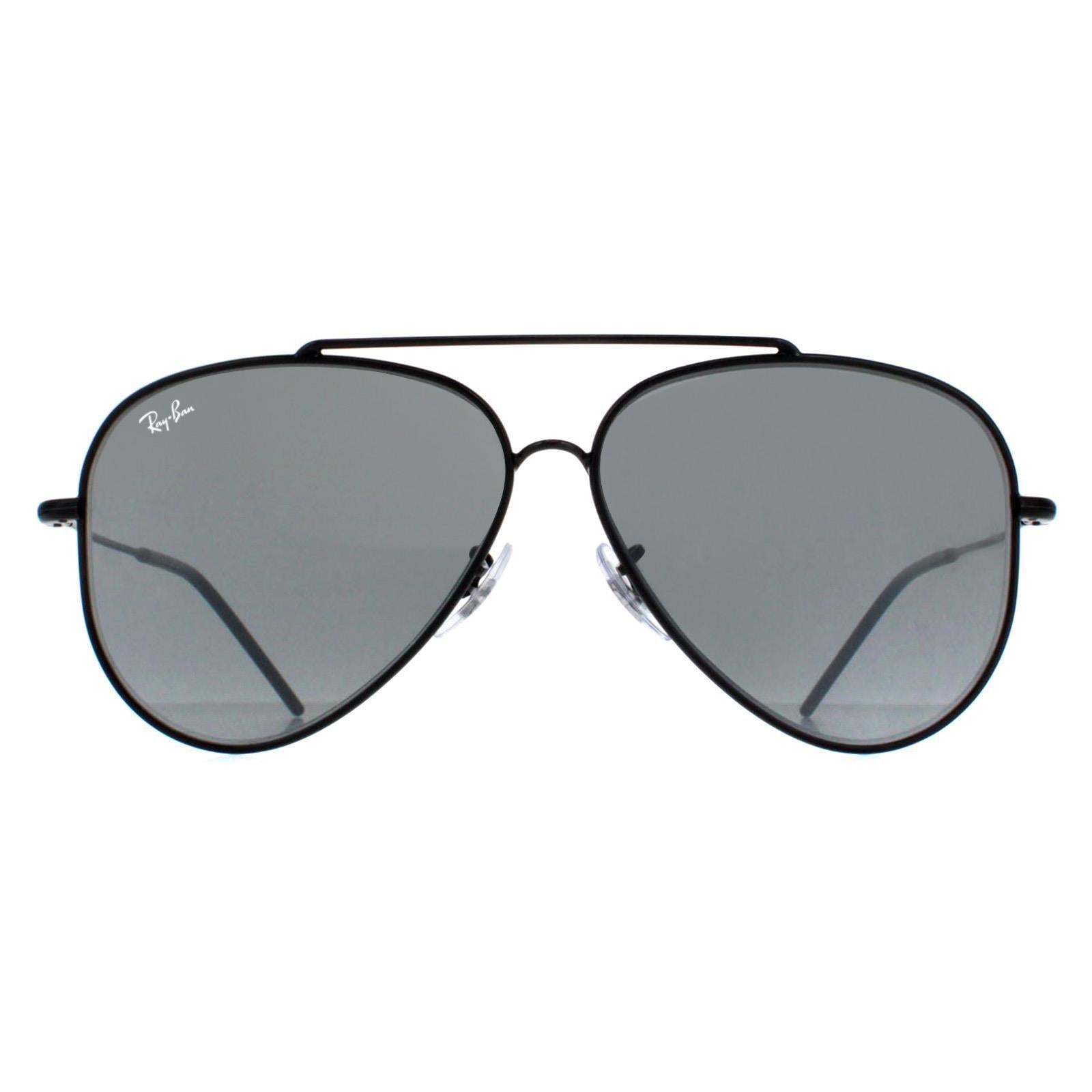 Ray-Ban RB0101S Aviator Reverse Unisex Black Sunglasses