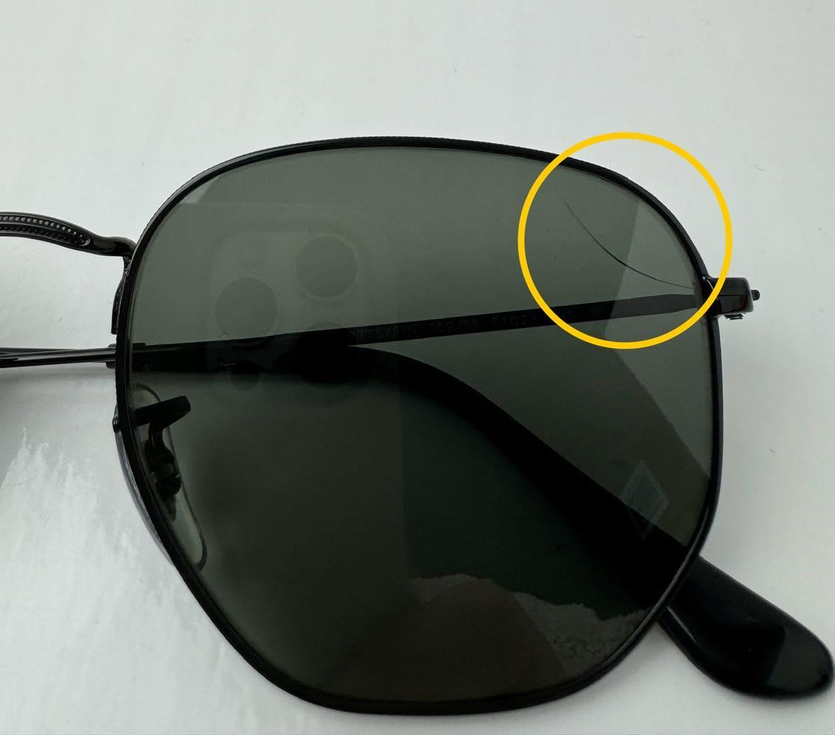 Ray-Ban Hexagonal RB3548N 002/58 Preowned Sunglasses - Fair Condition
