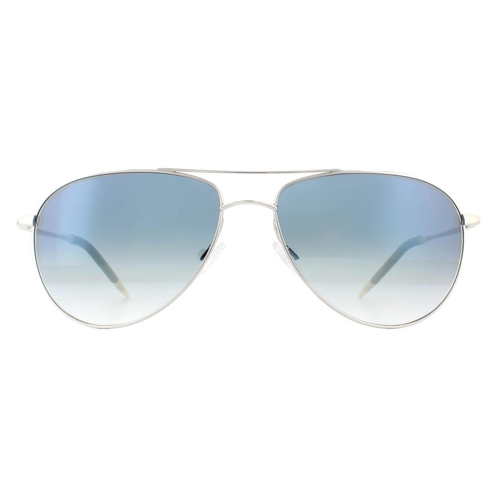 Oliver Peoples Benedict 1002 Mens Silver Sunglasses