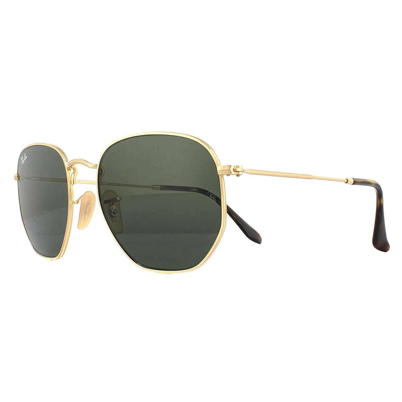 Ray-Ban Hexagonal 3548N Unisex Gold Sunglasses