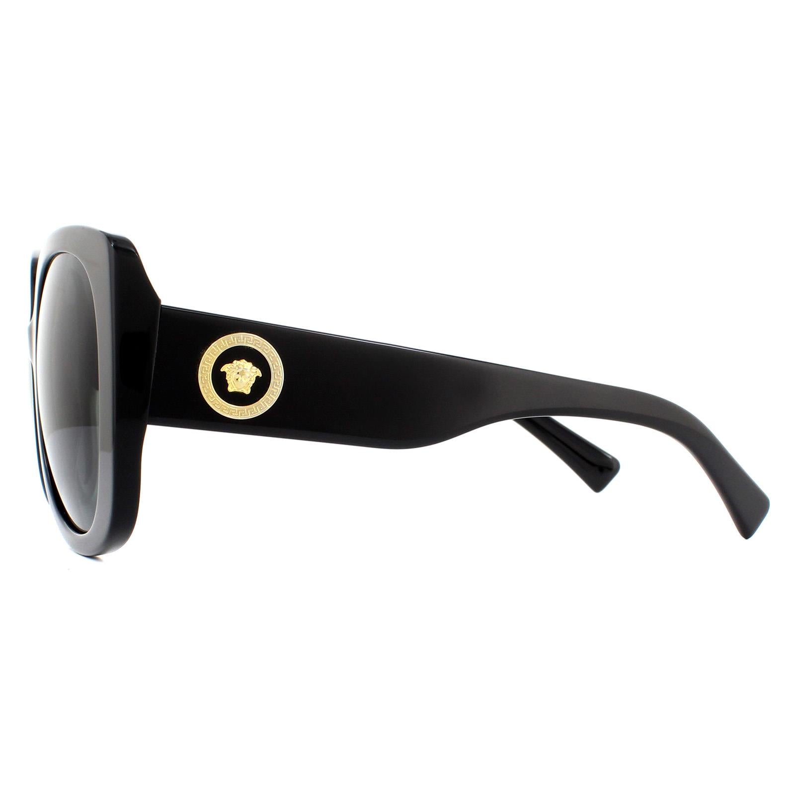 Versace VE4387 Womens Black Sunglasses