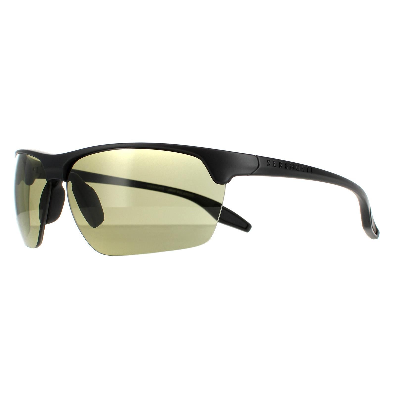 Serengeti Linosa Mens Black Sunglasses