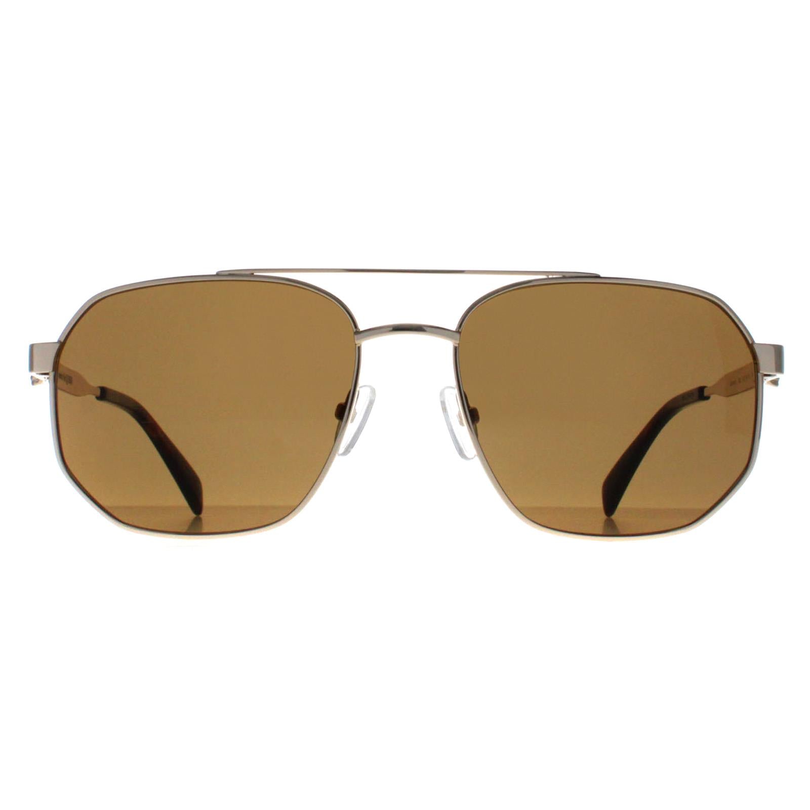 Alexander McQueen AM0458S Unisex Gold Sunglasses