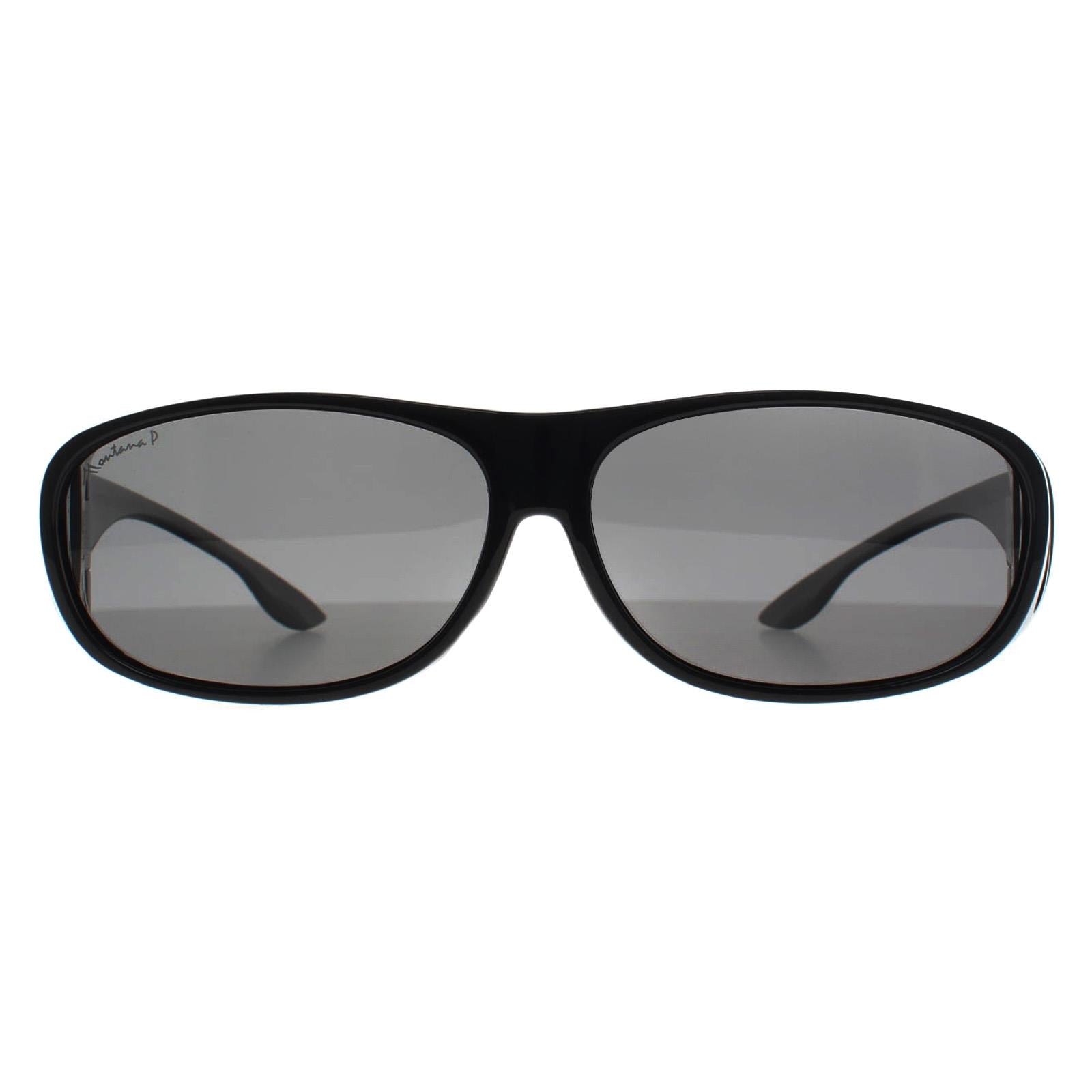 Montana FO2 Fitover Unisex Black Sunglasses