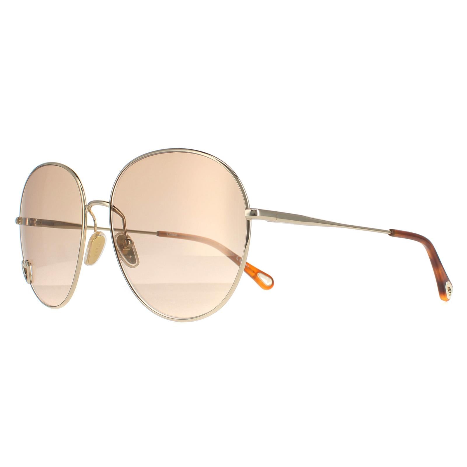 Chloe CH0027S Womens Gold Sunglasses
