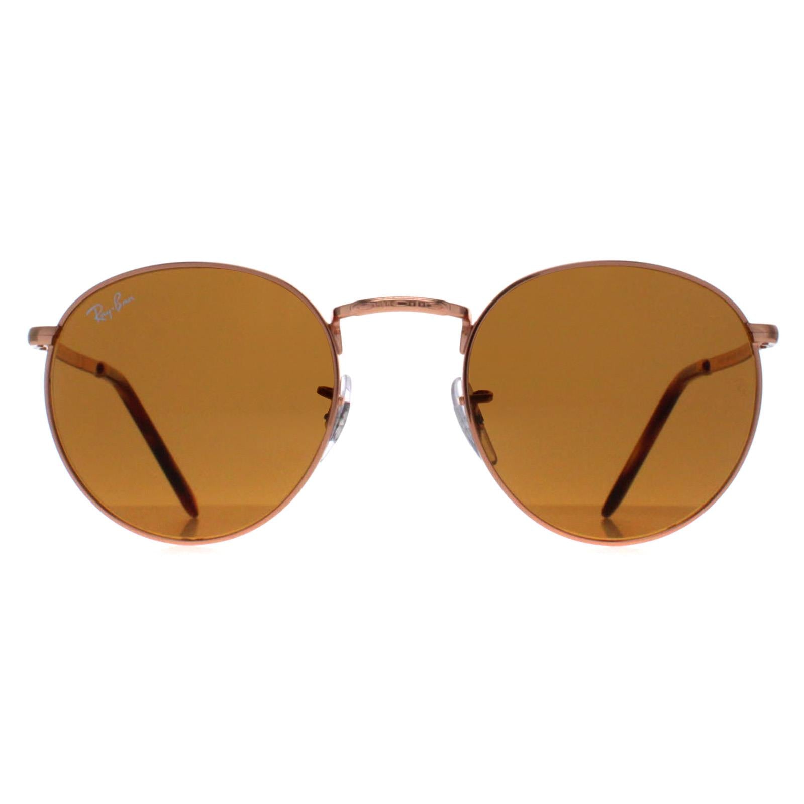 Ray-Ban RB3637 New Round Unisex Gold Sunglasses