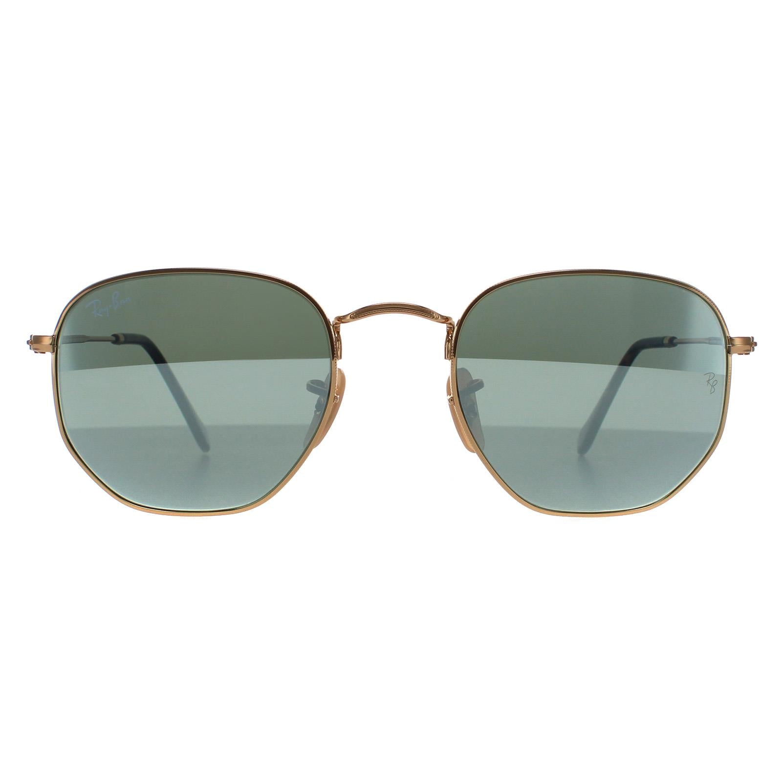 Ray-Ban Hexagonal 3548N Mens Gold Sunglasses