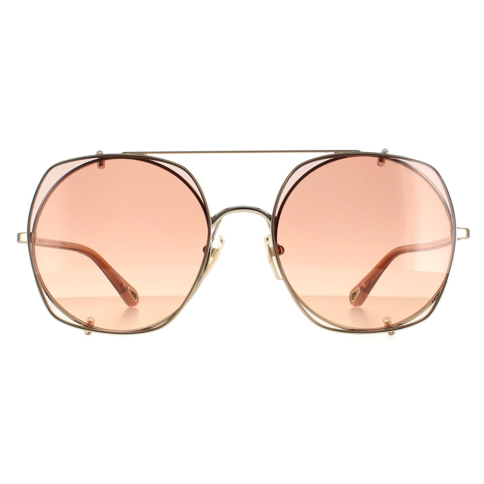 Chloe CH0042S Womens Gold Sunglasses