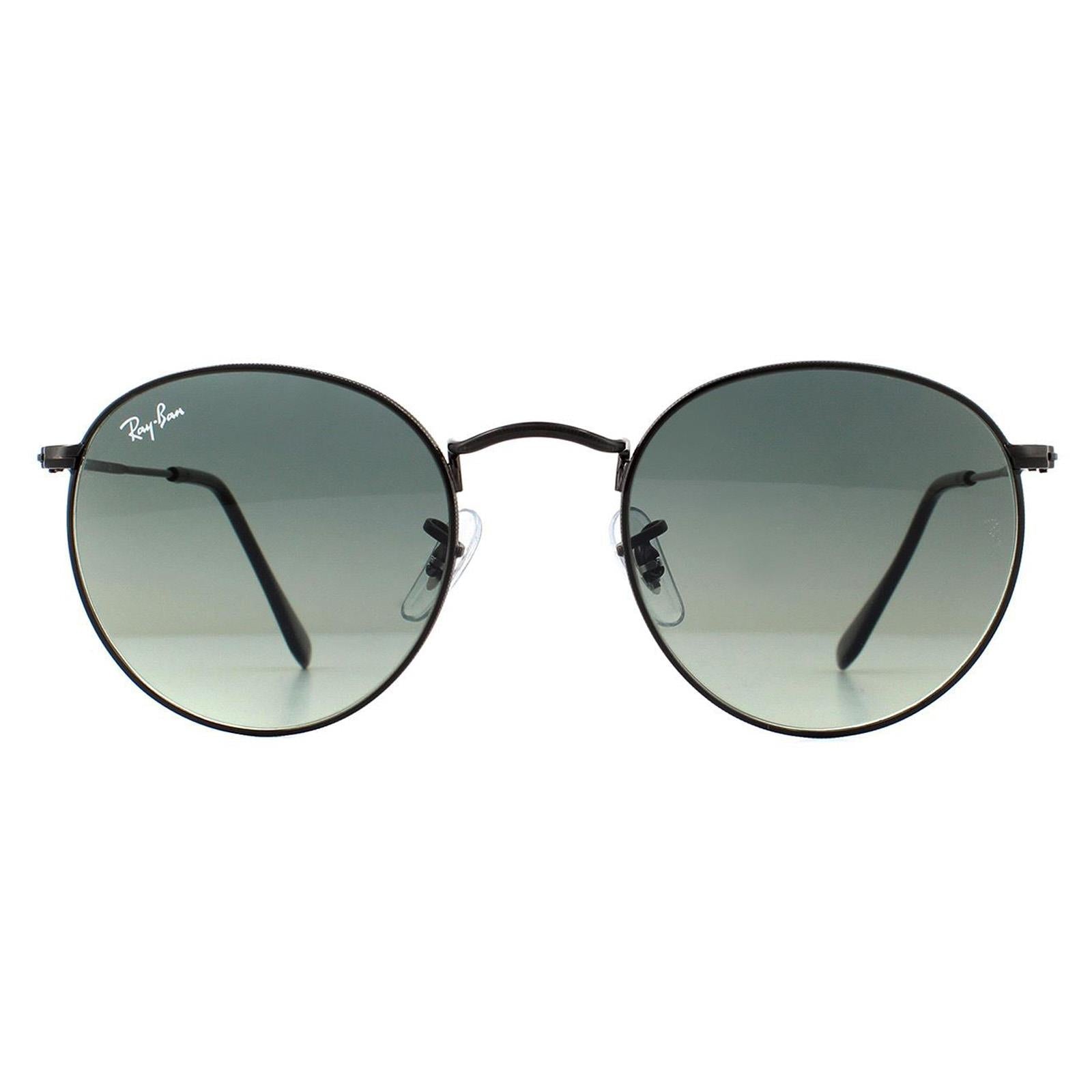 Ray-Ban Round Flat Lenses 3447N Unisex Black Sunglasses