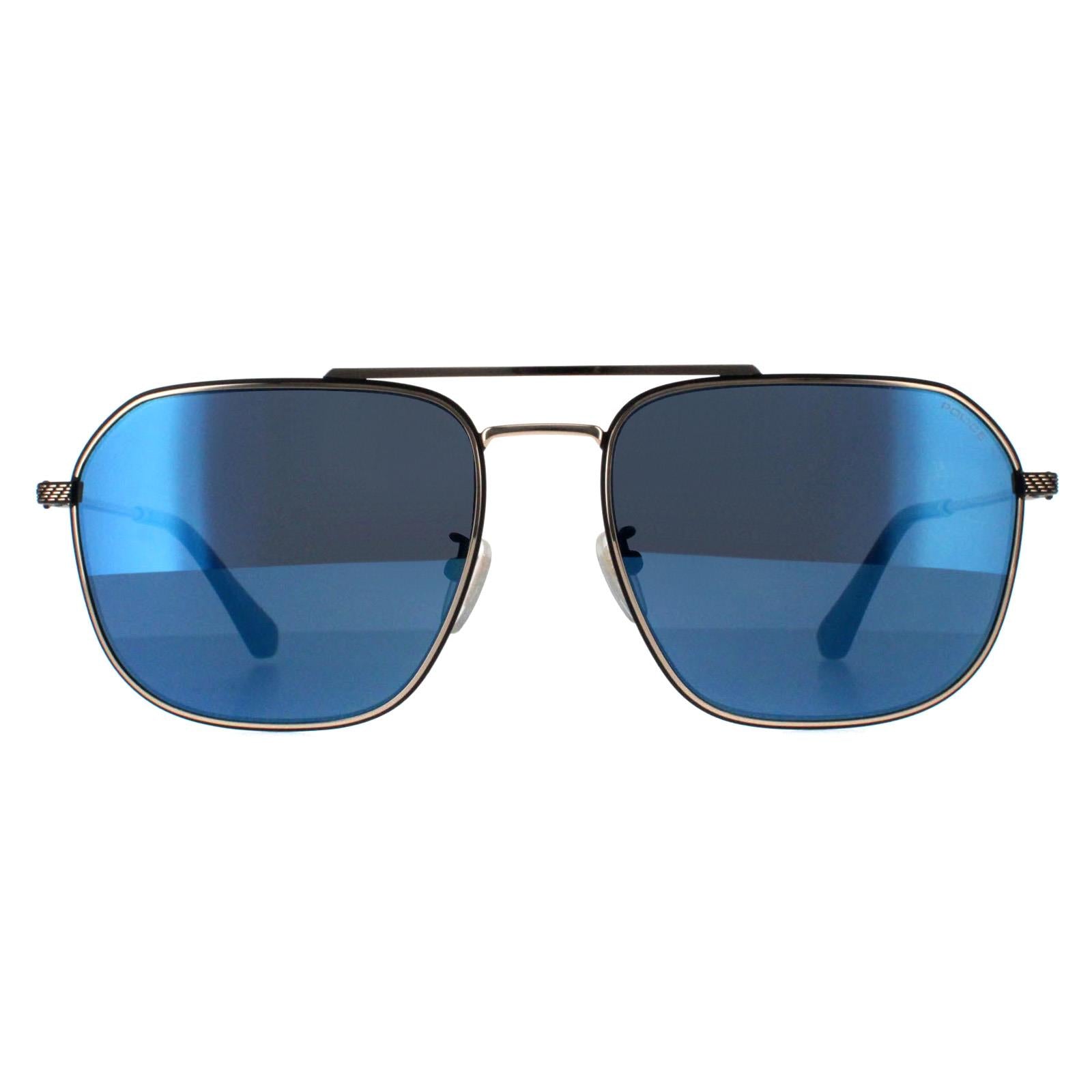 Police SPLF64 Octane 1 Mens Gold Sunglasses