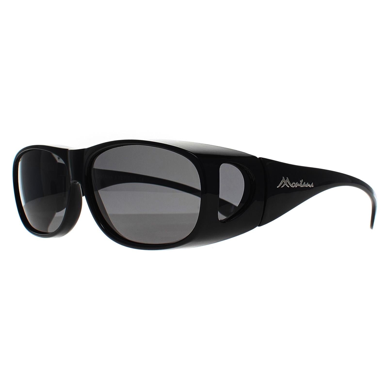 Montana FO2 Fitover Unisex Black Sunglasses