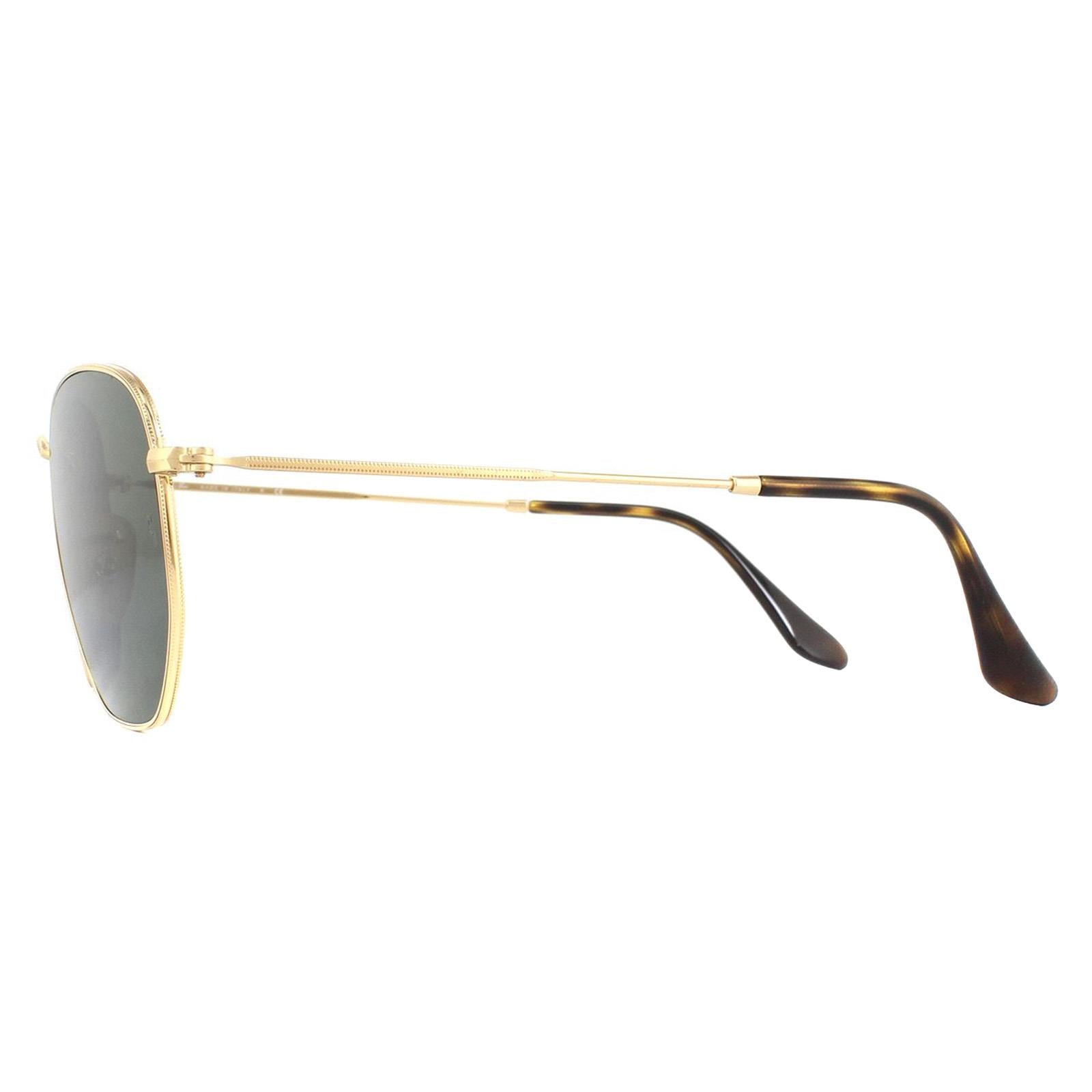 Ray-Ban Hexagonal 3548N Unisex Gold Sunglasses