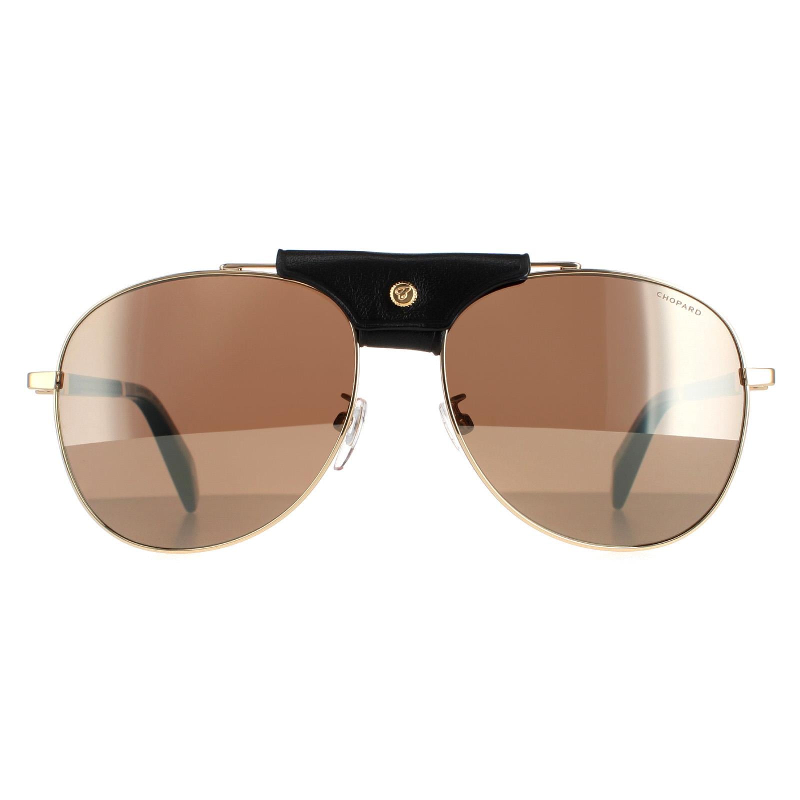 Chopard SCHF22 Mens Gold Sunglasses