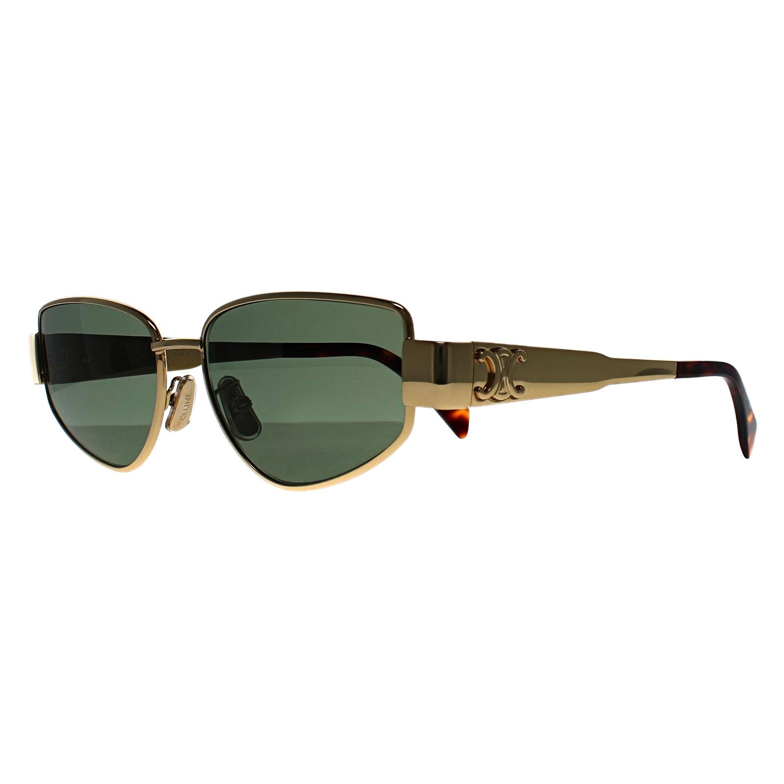 Celine Metal Triomphe CL40293U Womens Gold Sunglasses