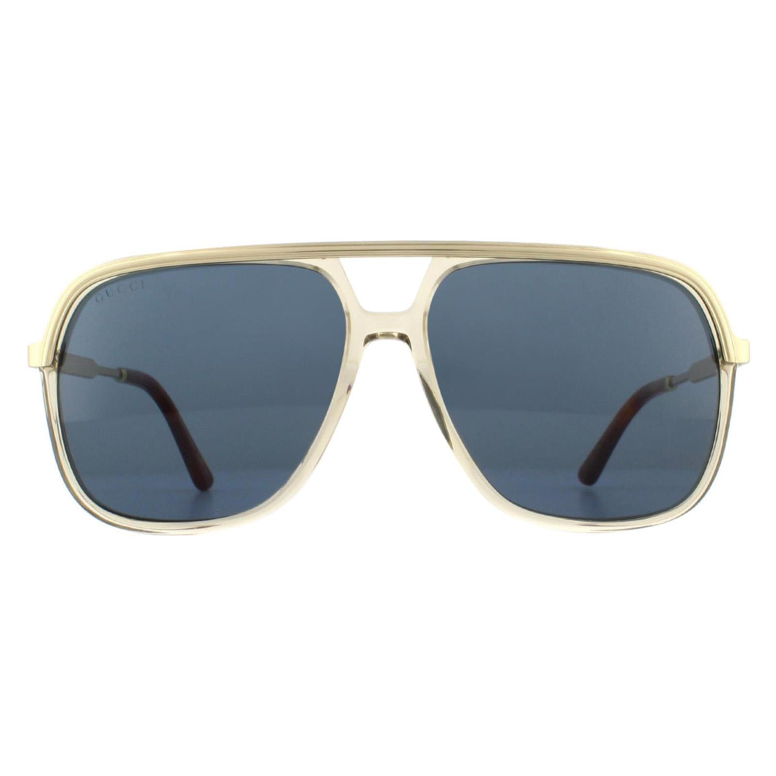 Gucci GG0200S Mens Gold Sunglasses